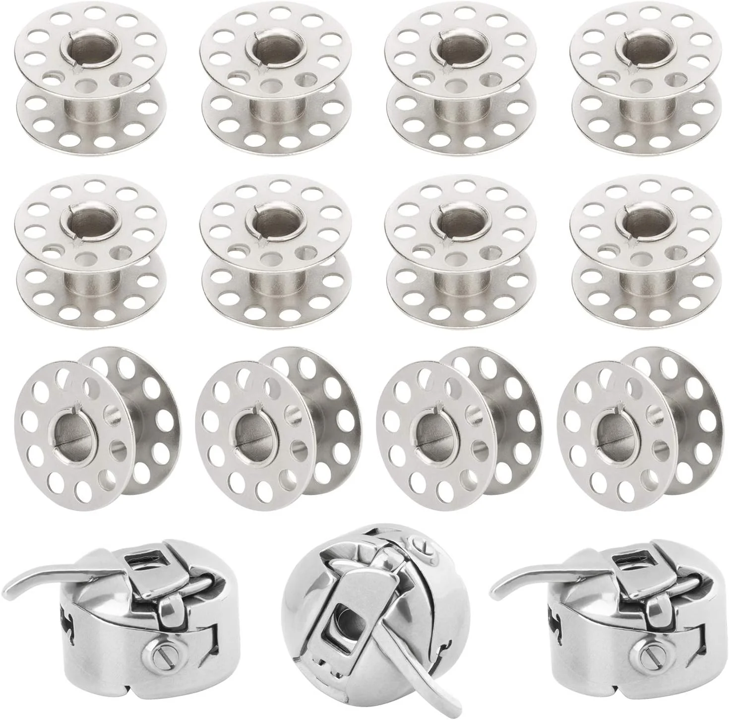 پک 12 عددی ماسوره فلزی چرخ خیاطی PAGOW و 3 عدد محفظه ماسوره نخ بخیه استیل ضد زنگ برای چرخ های خیاطی Brother Janome Singer Kenmore با بارگیری جلو کلاس 15، گلدوزی خانگی (مصرف خانگی) پک 12 عددی ماسوره فلزی چرخ خیاطی PAGOW و 3 عدد محفظه ماسوره نخ بخیه استیل ضد زنگ برای چرخ های خیاطی Brother Janome Singer Kenmore با بارگیری جلو کلاس 15، گلدوزی خانگی (مصرف خانگی)