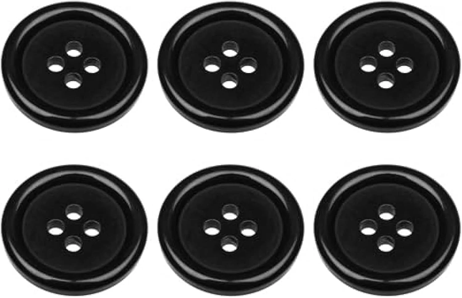 بسته 6 عددی دکمه های گرد 20 میلی متری آبی تیره برای دوخت، تخت، 4 سوراخ، 32 لاین بسته 6 عددی دکمه های گرد 20 میلی متری آبی تیره برای دوخت، تخت، 4 سوراخ، 32 لاین