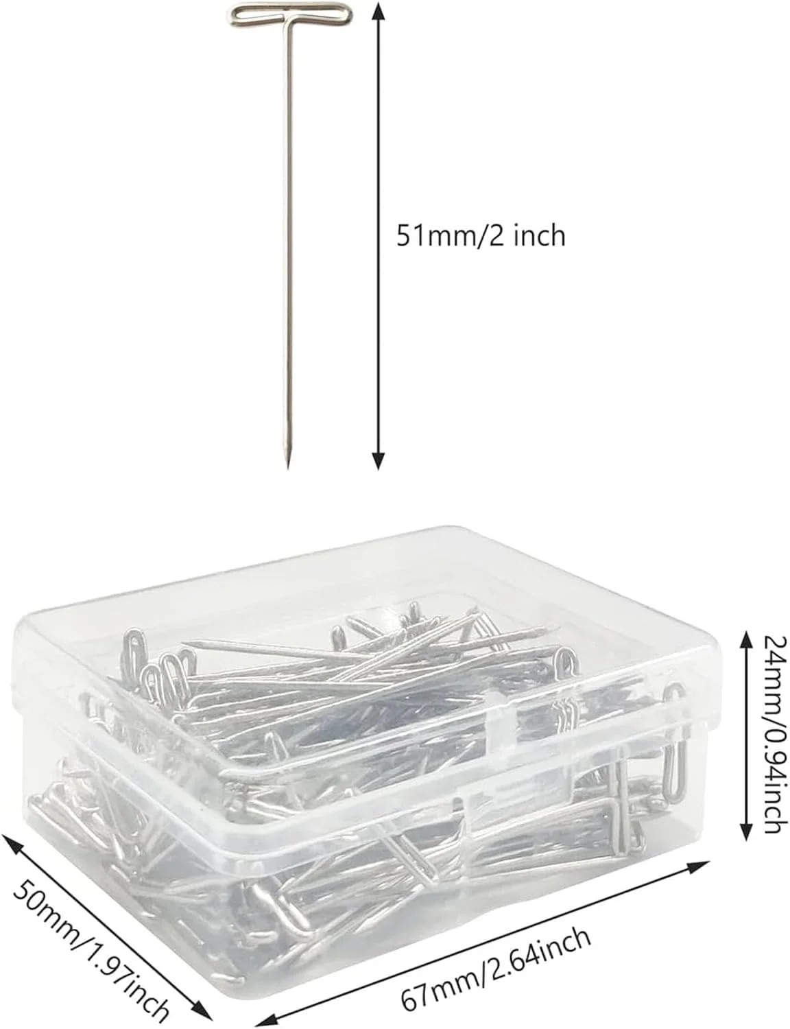 بسته 50 عددی سوزن تی 2 اینچی، تی برای کلاه گیس، برای سر فومی، تی برای خیاطی، تی برای مسدود کردن بافتنی، تی کلاه گیس، مسدود کردن، سوزن های تی برای دیوار اداری 2 اینچ/ 51 میلی متر بسته 50 عددی سوزن تی 2 اینچی، تی برای کلاه گیس، برای سر فومی، تی برای خیاطی، تی برای مسدود کردن بافتنی، تی کلاه گیس، مسدود کردن، سوزن های تی برای دیوار اداری 2 اینچ/ 51 میلی متر