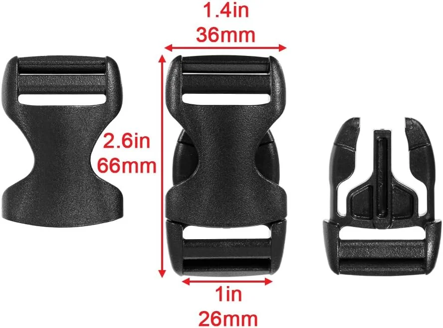 بسته 10 عددی سگک PARACORD PLANET - سگک های رهاسازی جانبی دوگانه قابل تنظیم سنگین 1 اینچی - پلاستیک مشکی برای تعمیرات، تسمه ها، کیف ها و کوله پشتی ها بسته 10 عددی سگک PARACORD PLANET - سگک های رهاسازی جانبی دوگانه قابل تنظیم سنگین 1 اینچی - پلاستیک مشکی برای تعمیرات، تسمه ها، کیف ها و کوله پشتی ها