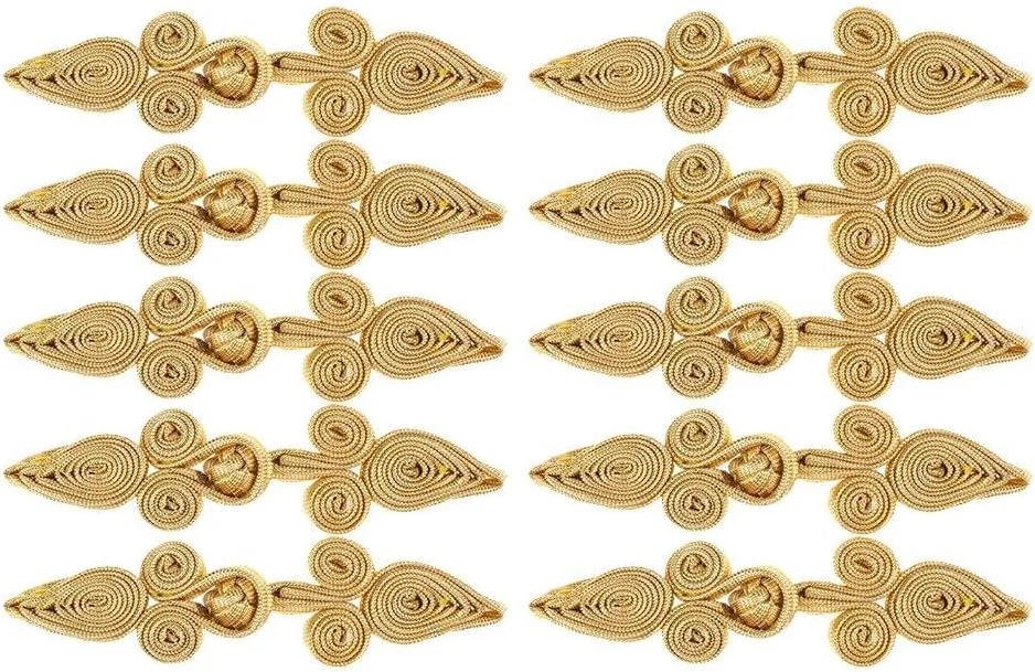 20 جفت دکمه قورباغه ای گره ای چینی مهره دار برای لباس 20 جفت دکمه قورباغه ای گره ای چینی مهره دار برای لباس