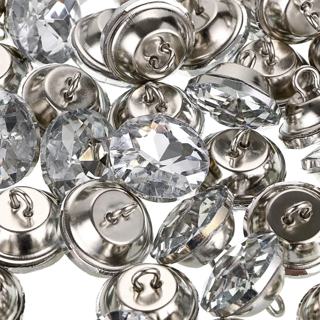 اونمای 50 عددی دکمه کریستالی نگیندار 20 میلیمتری، دکمههای تودوزی شفاف با حلقه فلزی برای دوخت مبل، تخت خواب، تاج تخت، صنایع دستی و تزئینات DIY اونمای 50 عددی دکمه کریستالی نگیندار 20 میلیمتری، دکمههای تودوزی شفاف با حلقه فلزی برای دوخت مبل، تخت خواب، تاج تخت، صنایع دستی و تزئینات DIY