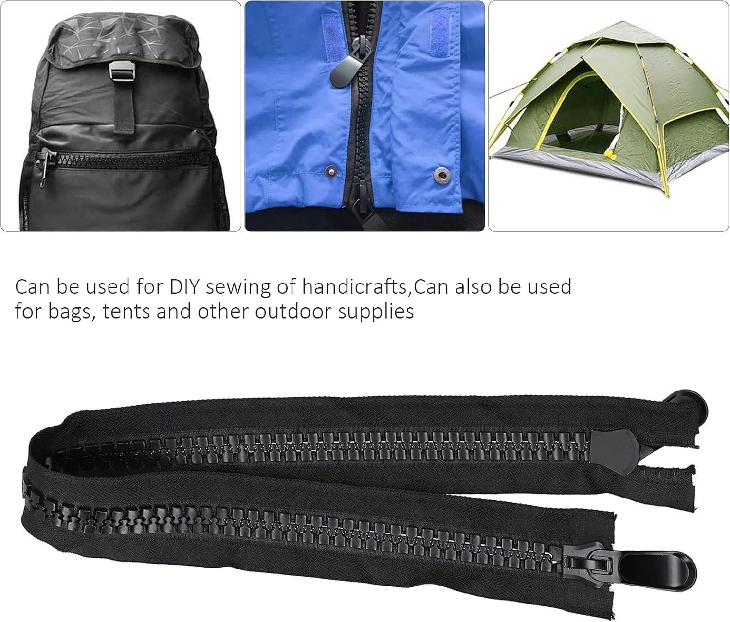 زیپ پلاستیکی بزرگ، زیپ پلاستیکی مشکی قابل شستشو و مقاوم برای خیاطی و لوازم جانبی خیاطی DIY زیپ پلاستیکی بزرگ، زیپ پلاستیکی مشکی قابل شستشو و مقاوم برای خیاطی و لوازم جانبی خیاطی DIY
