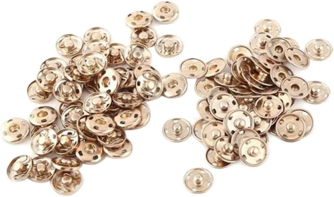 بسته 50 عددی دکمه فشاری طلایی 17 میلی متری برای خیاطی ساخته شده از برنج - دکمه های فشاری فلزی با کیفیت بالا برای لباس و پروژه های صنایع دستی DIY بسته 50 عددی دکمه فشاری طلایی 17 میلی متری برای خیاطی ساخته شده از برنج - دکمه های فشاری فلزی با کیفیت بالا برای لباس و پروژه های صنایع دستی DIY