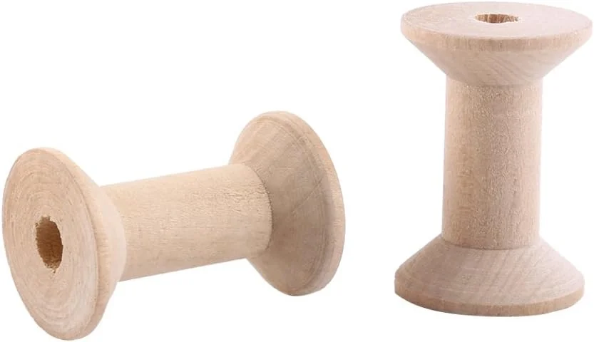 بسته 10 عددی ماسوره چوبی خالی، رنگ چوب، 47mm x 31mm بسته 10 عددی ماسوره چوبی خالی، رنگ چوب، 47mm x 31mm