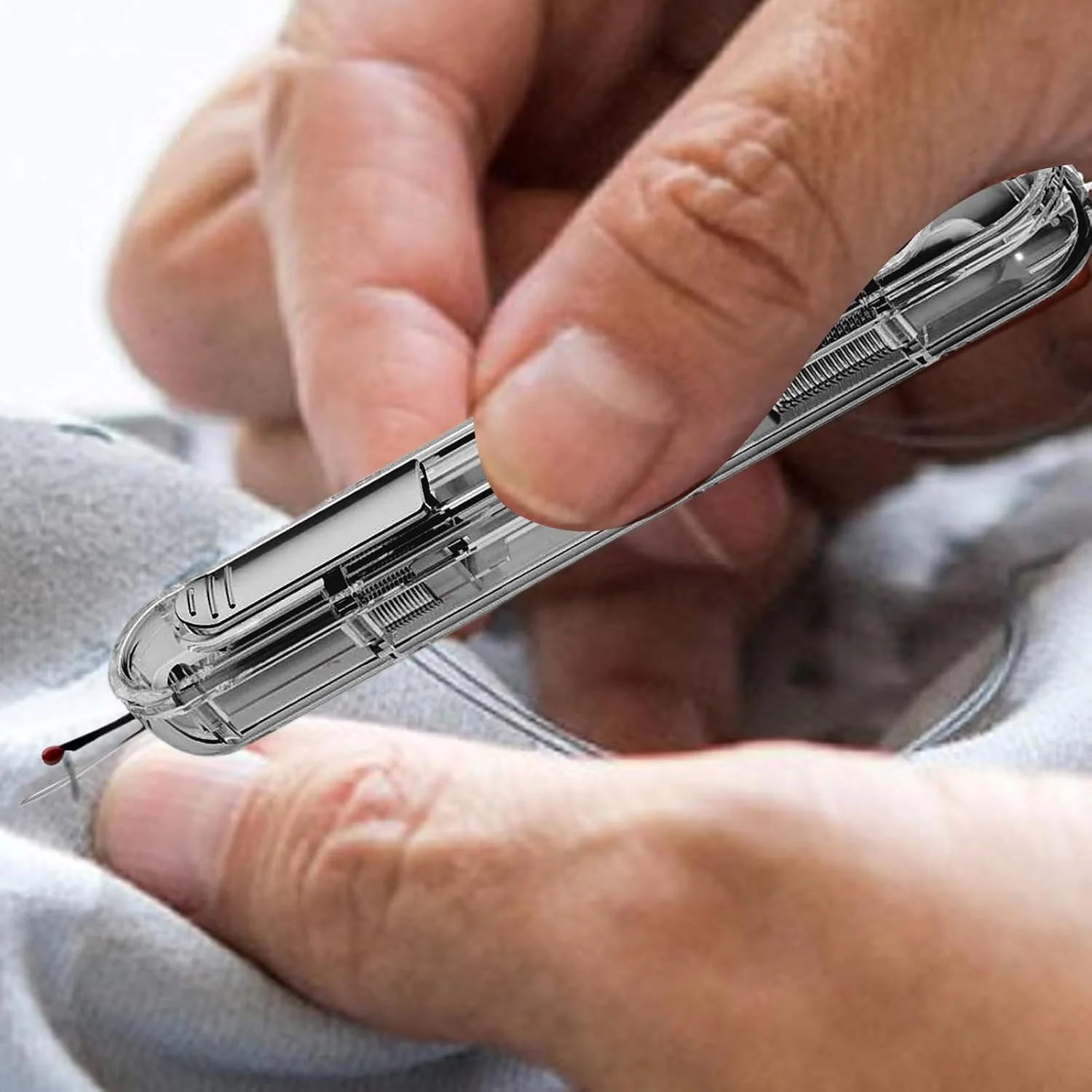 نخ رد کن خیاطی | ابزار نخ رد کن اتوماتیک 2 در 1 و بشکاف | ابزار نخ کشی قابل حمل لوازم جانبی لحاف دوزی برای گلدوزی، سوزن دوزی، پارچه، لباس، مسافرت روزانه، بانوان، مبتدیان نخ رد کن خیاطی | ابزار نخ رد کن اتوماتیک 2 در 1 و بشکاف | ابزار نخ کشی قابل حمل لوازم جانبی لحاف دوزی برای گلدوزی، سوزن دوزی، پارچه، لباس، مسافرت روزانه، بانوان، مبتدیان