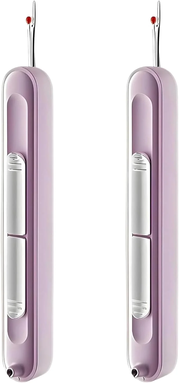 سوزن نخ کن Omeblos، 2 عدد سوزن نخ کن 2 در 1 و بشکاف، سوزن نخ کن دستی خیاطی، سوزن نخ کن دستی برای بافندگی، لوازم لحاف دوزی، سوزن نخ کن برای کاردستی و بافندگی