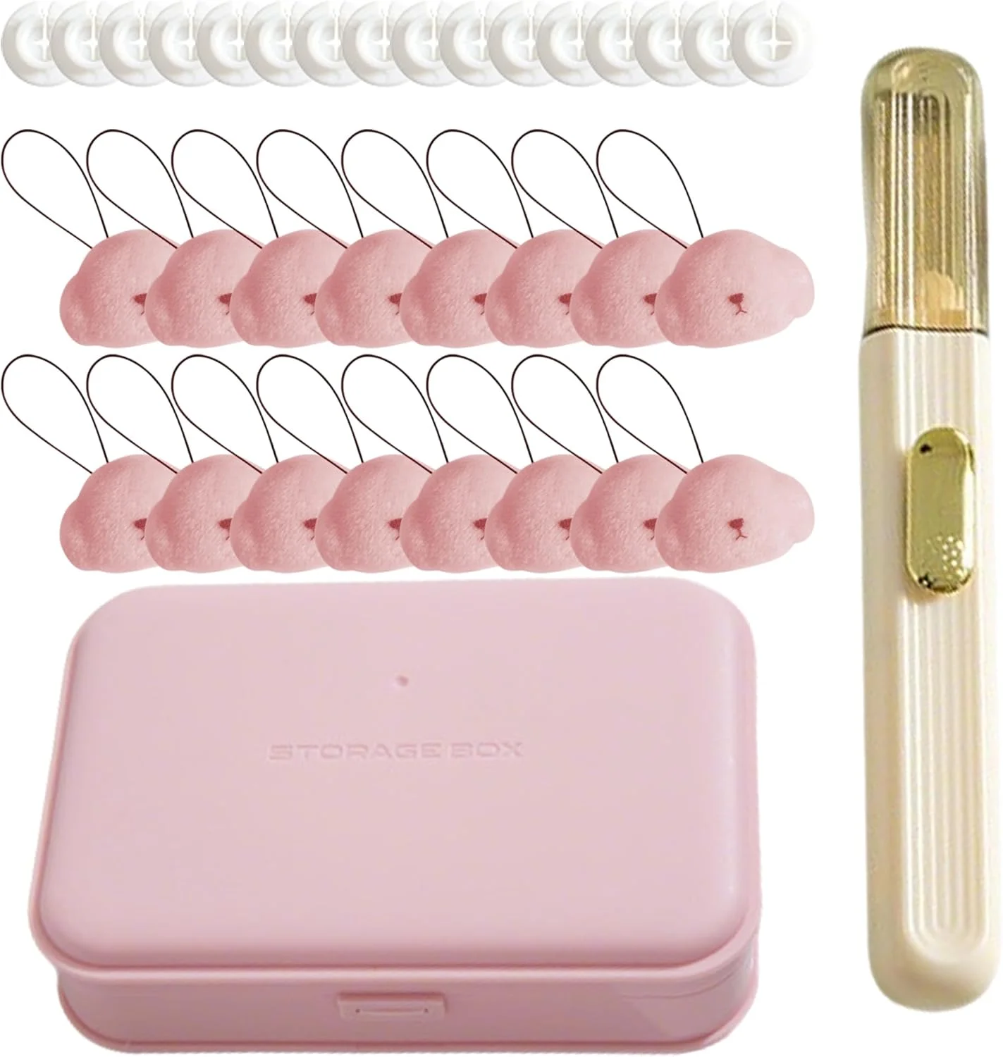 سوزن نخ کن 2 در 1 YOUNEEDFUL و بشکاف، بشکاف، سوزن نخ کن پلاگین، سوزن نخ کن اتوماتیک، ابزار خیاطی چند منظوره برای خیاطی دستی، بافندگی، گلدوزی و برداشتن نخ (صورتی)