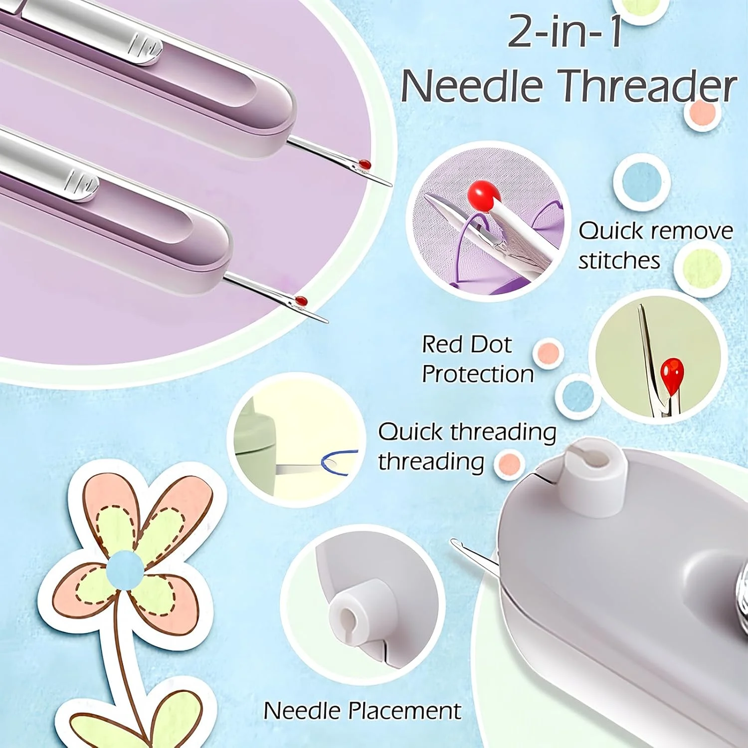 سوزن نخ کن Omeblos، 2 عدد سوزن نخ کن 2 در 1 و بشکاف، سوزن نخ کن دستی خیاطی، سوزن نخ کن دستی برای بافندگی، لوازم لحاف دوزی، سوزن نخ کن برای کاردستی و بافندگی سوزن نخ کن Omeblos، 2 عدد سوزن نخ کن 2 در 1 و بشکاف، سوزن نخ کن دستی خیاطی، سوزن نخ کن دستی برای بافندگی، لوازم لحاف دوزی، سوزن نخ کن برای کاردستی و بافندگی