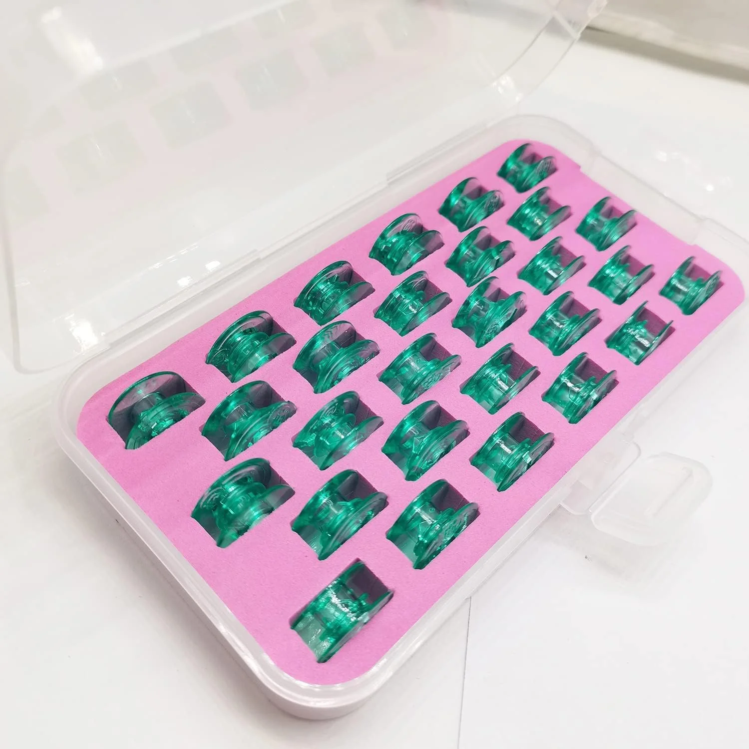 YICBOR 28PCs/Box Green Bobbins Compatible with Husqvarna Viking Sewing Machine #4131825-45 4123078-G YICBOR 28PCs/Box Green Bobbins Compatible with Husqvarna Viking Sewing Machine #4131825-45 4123078-G