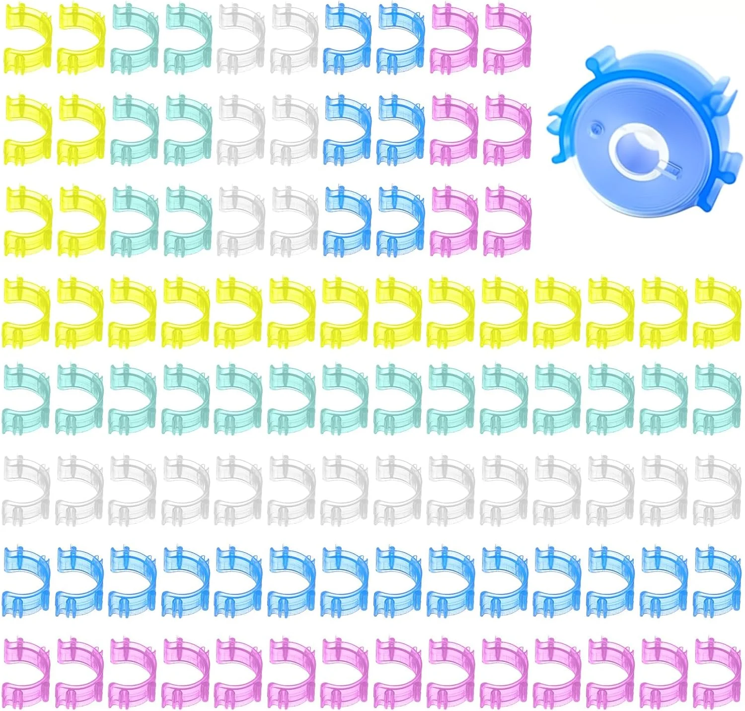 APLZGMG بسته 100 عددی گیره نگهدارنده قرقره، نگهدارنده نخ ماسوره پلاستیکی، گیره های رنگارنگ قرقره نخ، گیره های ماسوره نخ خیاطی، لوازم جانبی چرخ خیاطی برای نگه داشتن انتهای نخ قرقره APLZGMG بسته 100 عددی گیره نگهدارنده قرقره، نگهدارنده نخ ماسوره پلاستیکی، گیره های رنگارنگ قرقره نخ، گیره های ماسوره نخ خیاطی، لوازم جانبی چرخ خیاطی برای نگه داشتن انتهای نخ قرقره