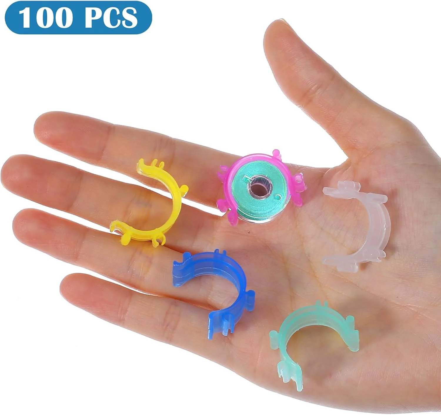 APLZGMG بسته 100 عددی گیره نگهدارنده قرقره، نگهدارنده نخ ماسوره پلاستیکی، گیره های رنگارنگ قرقره نخ، گیره های ماسوره نخ خیاطی، لوازم جانبی چرخ خیاطی برای نگه داشتن انتهای نخ قرقره APLZGMG بسته 100 عددی گیره نگهدارنده قرقره، نگهدارنده نخ ماسوره پلاستیکی، گیره های رنگارنگ قرقره نخ، گیره های ماسوره نخ خیاطی، لوازم جانبی چرخ خیاطی برای نگه داشتن انتهای نخ قرقره