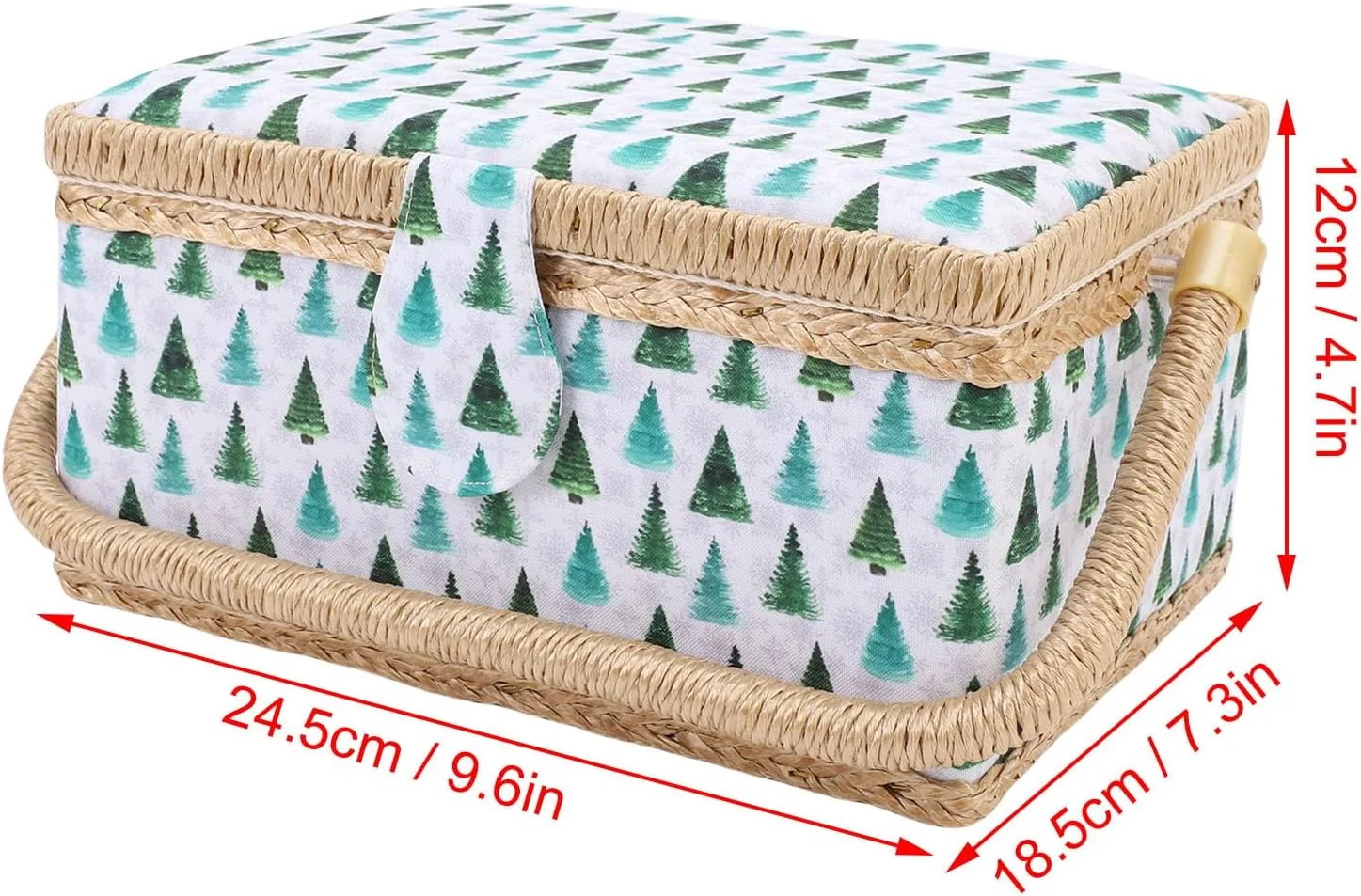 جعبه خیاطی OVAQUIXI، جعبه لوازم خیاطی قابل حمل با طرح درخت، دارای دو لایه برای نگهداری و سینی جداشدنی برای علاقه مندان به کاردستی، 24.5x18.5x12 سانتی متر جعبه خیاطی OVAQUIXI، جعبه لوازم خیاطی قابل حمل با طرح درخت، دارای دو لایه برای نگهداری و سینی جداشدنی برای علاقه مندان به کاردستی، 24.5x18.5x12 سانتی متر