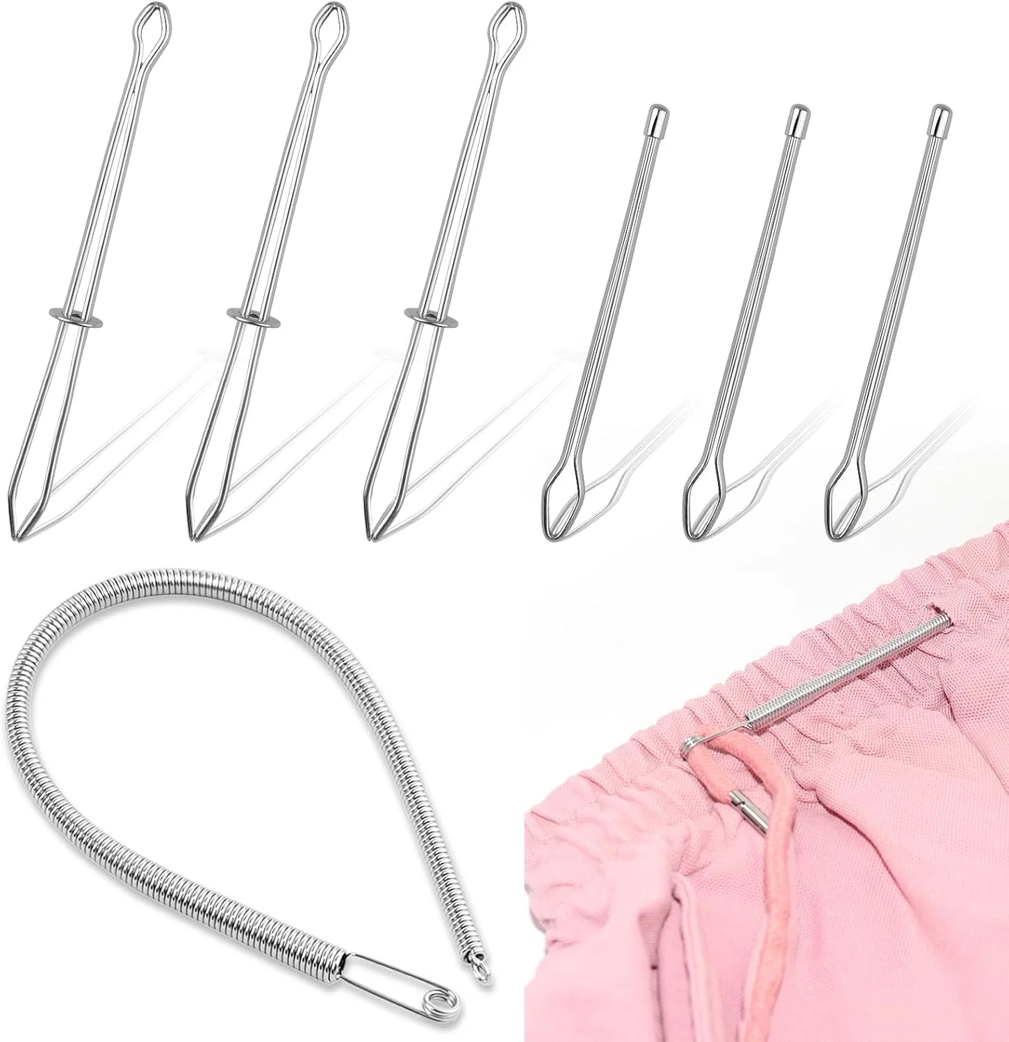 بسته 7 عددی نخ رد کن طناب Notoke، سوزن کششی در 3 طرح، سوزن کششی الاستیک، موچین نخ رد کن، ابزار خیاطی خانگی، گیره نخ رد کن سیم برای شلوارهای ورزشی و هودی بسته 7 عددی نخ رد کن طناب Notoke، سوزن کششی در 3 طرح، سوزن کششی الاستیک، موچین نخ رد کن، ابزار خیاطی خانگی، گیره نخ رد کن سیم برای شلوارهای ورزشی و هودی