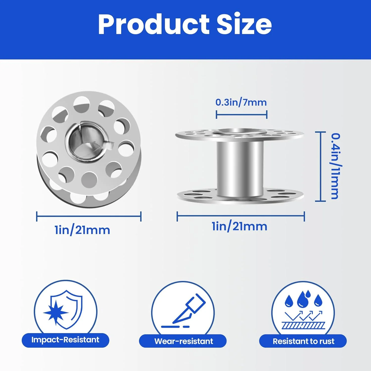 بسته 60 عددی ماسوره فلزی چرخ خیاطی با جعبه نگهداری، ماسوره های یونیورسال کلاس 15 سازگار با Brother، Janome، Singer، Bernina، Toyata، Anime، Kenmore، Elna، Babylock از LeBeila (60 عدد) بسته 60 عددی ماسوره فلزی چرخ خیاطی با جعبه نگهداری، ماسوره های یونیورسال کلاس 15 سازگار با Brother، Janome، Singer، Bernina، Toyata، Anime، Kenmore، Elna، Babylock از LeBeila (60 عدد)