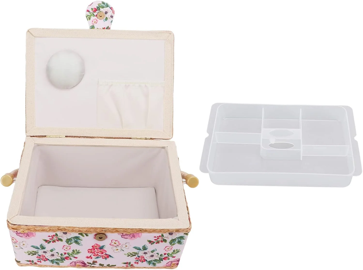 جعبه نگهداری لوازم متفرقه HGFUUYT، سبد خیاطی پارچه پلی استر قاب استریو با ظرفیت زیاد طراحی دو لایه برای منزل و مسافرت جعبه نگهداری لوازم متفرقه HGFUUYT، سبد خیاطی پارچه پلی استر قاب استریو با ظرفیت زیاد طراحی دو لایه برای منزل و مسافرت