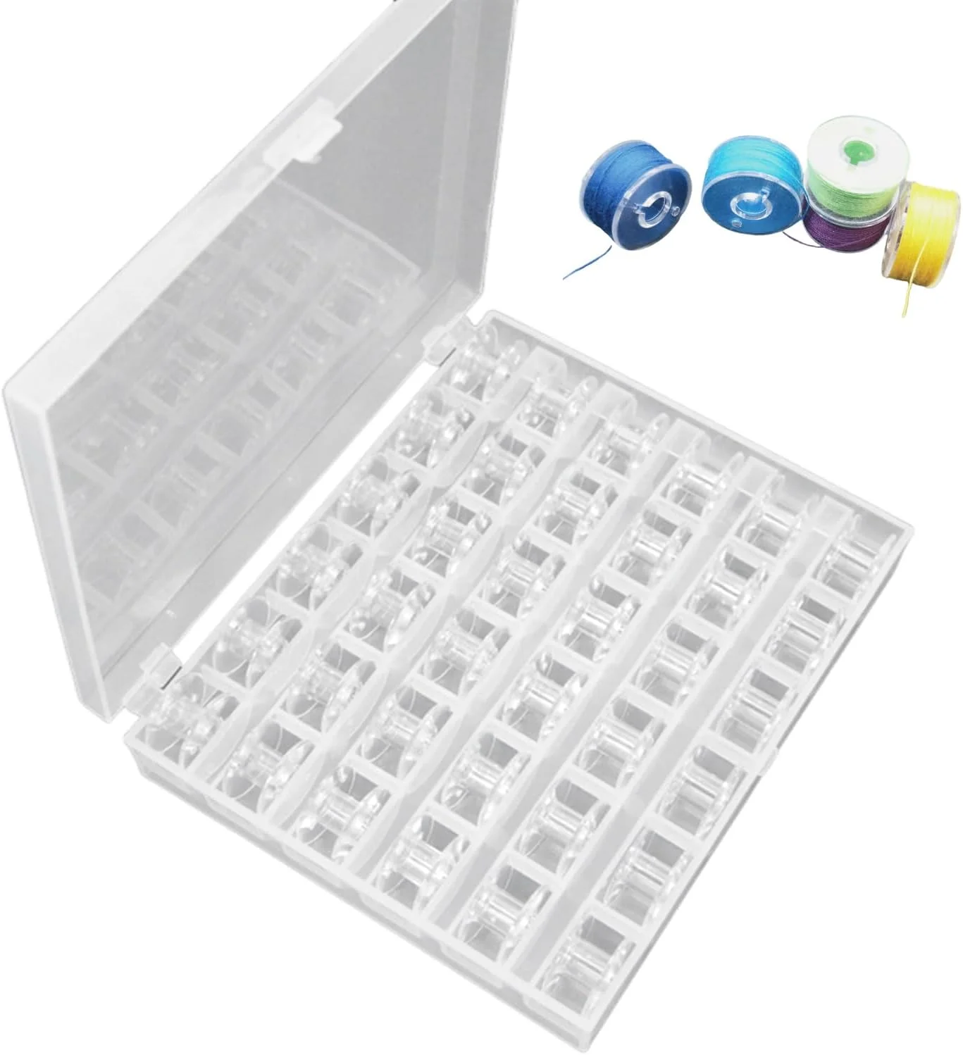 بسته 36 عددی ماسوره چرخ خیاطی JRILUO با جعبه ماسوره، ماسوره های نخ پلاستیکی قطر 2 سانتی متر، ماسوره های تخت جهانی CB، ماسوره های چرخ خیاطی شفاف برای مدل های رایج، نخ خیاطی برای خیاطی بسته 36 عددی ماسوره چرخ خیاطی JRILUO با جعبه ماسوره، ماسوره های نخ پلاستیکی قطر 2 سانتی متر، ماسوره های تخت جهانی CB، ماسوره های چرخ خیاطی شفاف برای مدل های رایج، نخ خیاطی برای خیاطی