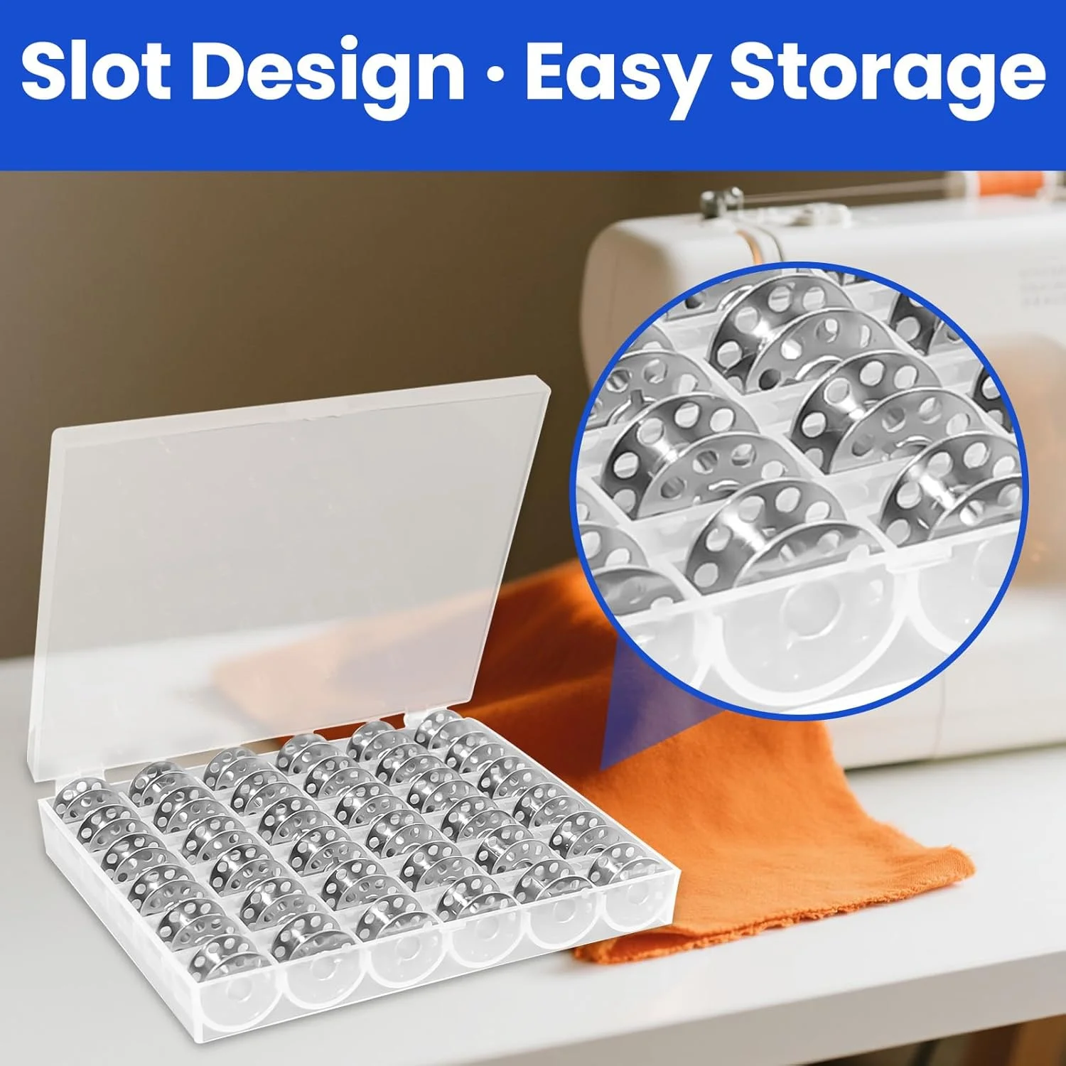 بسته 36 عددی ماسوره فلزی چرخ خیاطی با جعبه نگهداری، ماسوره های یونیورسال کلاس 15 سازگار با Brother، Janome، Singer، Bernina، Toyata، Anime، Kenmore، Elna، Babylock از LeBeila (36 عدد) بسته 36 عددی ماسوره فلزی چرخ خیاطی با جعبه نگهداری، ماسوره های یونیورسال کلاس 15 سازگار با Brother، Janome، Singer، Bernina، Toyata، Anime، Kenmore، Elna، Babylock از LeBeila (36 عدد)