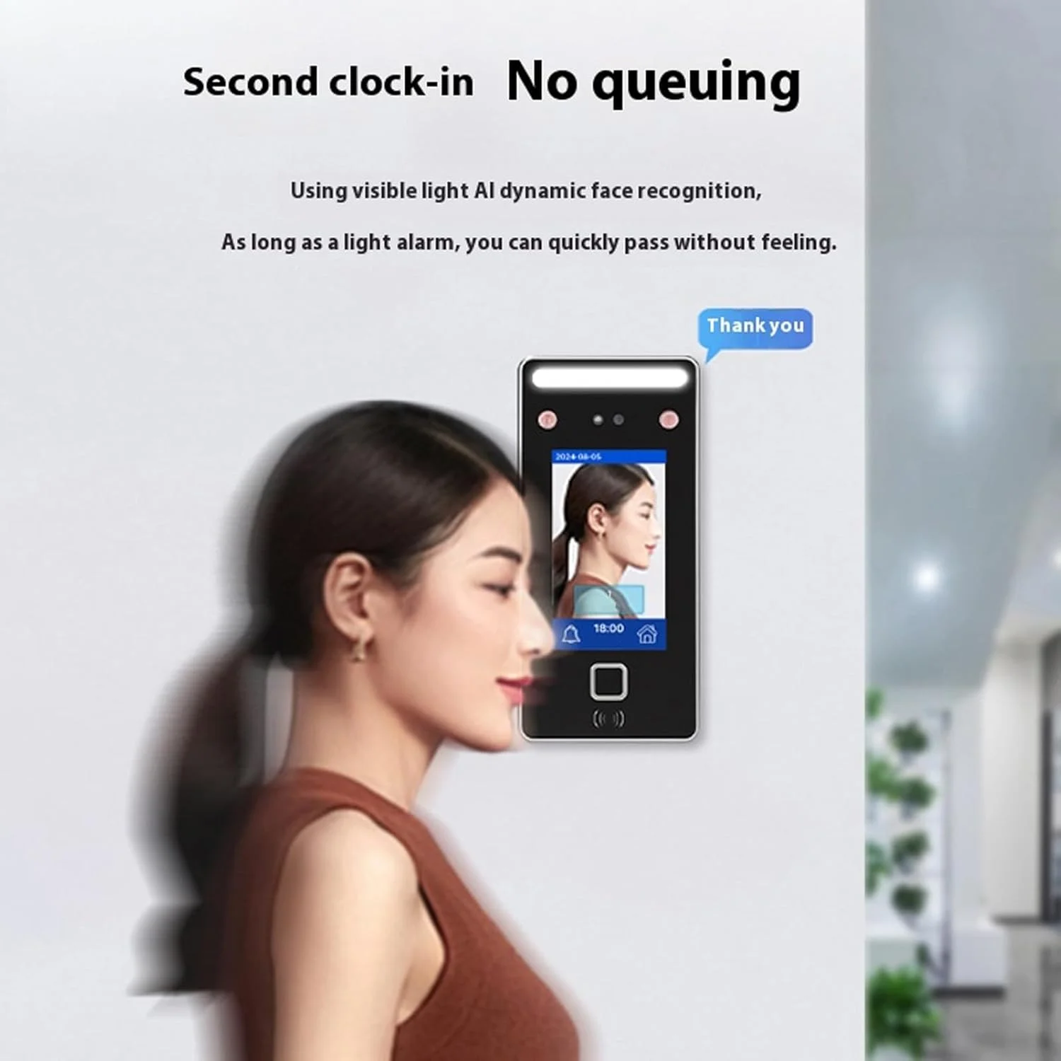 دستگاه حضور و غیاب تشخیص چهره Dpofirs، دستگاه حضور و غیاب بیومتریک با ظرفیت بالای کاربر، ایمن برای کسب و کارهای کوچک