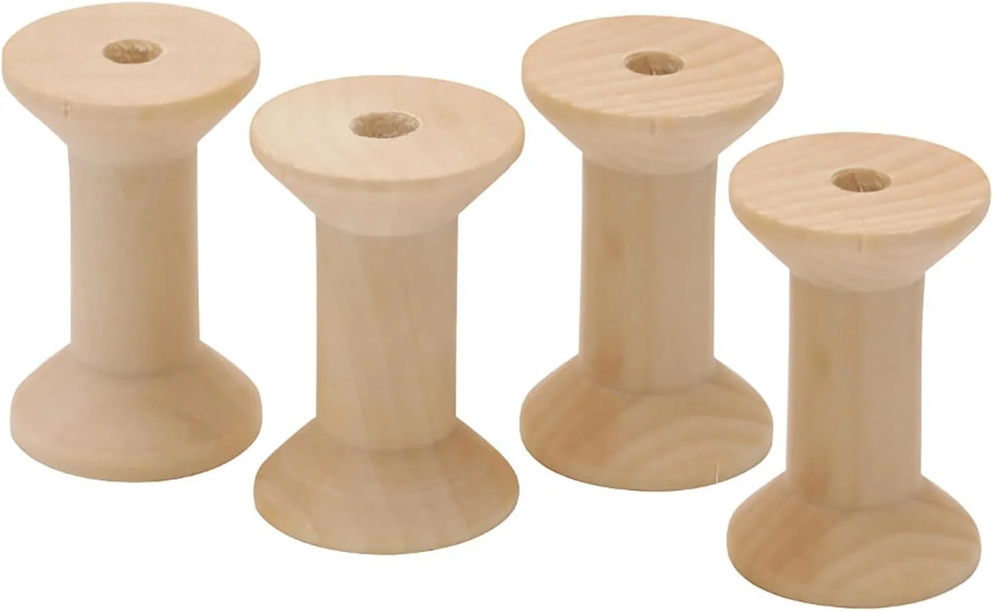 قرقره چوبی خالی، قرقره چوبی نخ، نگهدارنده روبان نخ خیاطی برای صنایع دستی بافندگی سیم، 4.7 x 3 سانتی متر، بسته 4 عددی قرقره چوبی خالی، قرقره چوبی نخ، نگهدارنده روبان نخ خیاطی برای صنایع دستی بافندگی سیم، 4.7 x 3 سانتی متر، بسته 4 عددی