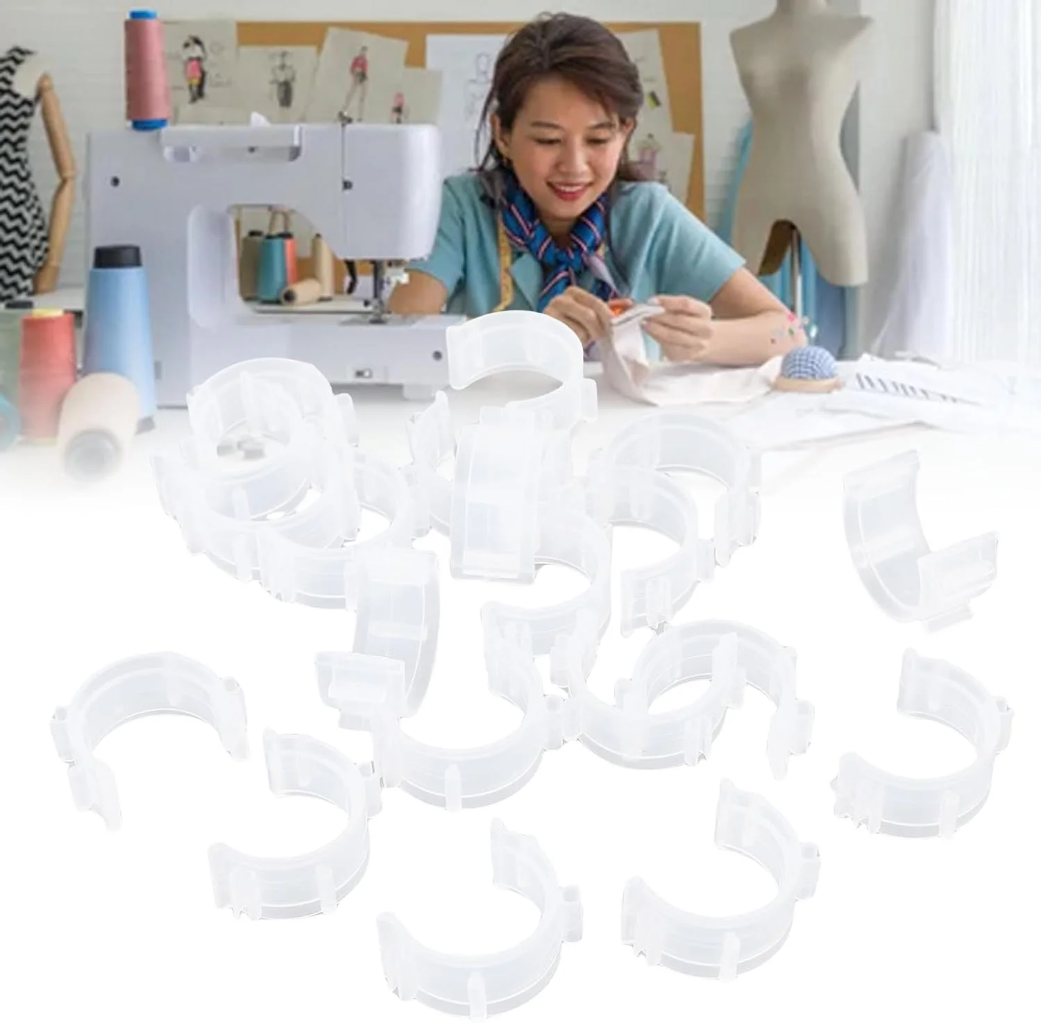 گیره قرقره نخ خیاطی سوراندی 80 عددی، نگهدارنده نخ قرقره برای جلوگیری از باز شدن نخ، با طراحی جمع و جور و قابل استفاده مجدد برای سازماندهی نخ ها، مناسب برای مبتدیان خیاطی گیره قرقره نخ خیاطی سوراندی 80 عددی، نگهدارنده نخ قرقره برای جلوگیری از باز شدن نخ، با طراحی جمع و جور و قابل استفاده مجدد برای سازماندهی نخ ها، مناسب برای مبتدیان خیاطی