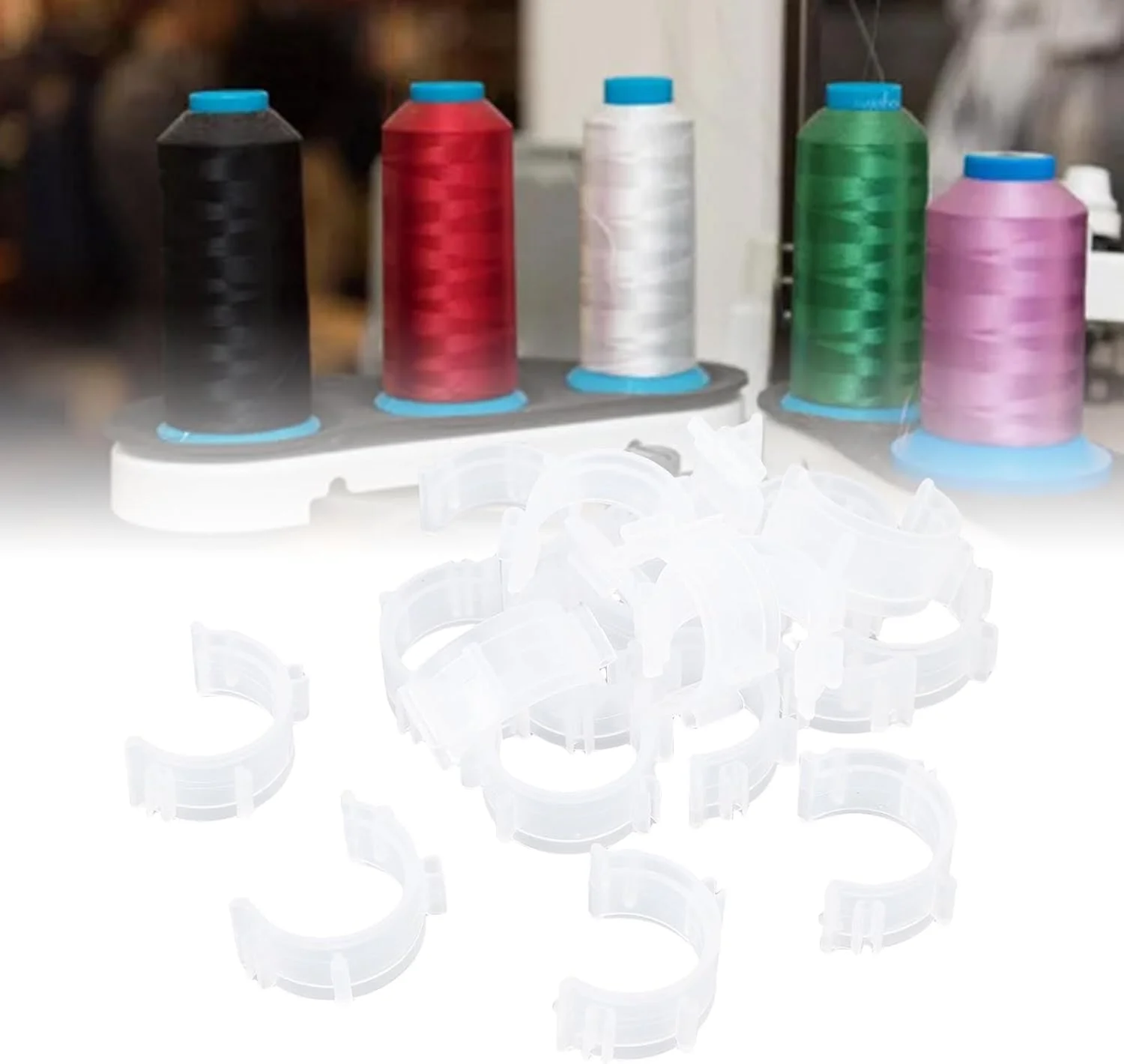 گیره قرقره نخ خیاطی سوراندی 80 عددی، نگهدارنده نخ قرقره برای جلوگیری از باز شدن نخ، با طراحی جمع و جور و قابل استفاده مجدد برای سازماندهی نخ ها، مناسب برای مبتدیان خیاطی گیره قرقره نخ خیاطی سوراندی 80 عددی، نگهدارنده نخ قرقره برای جلوگیری از باز شدن نخ، با طراحی جمع و جور و قابل استفاده مجدد برای سازماندهی نخ ها، مناسب برای مبتدیان خیاطی