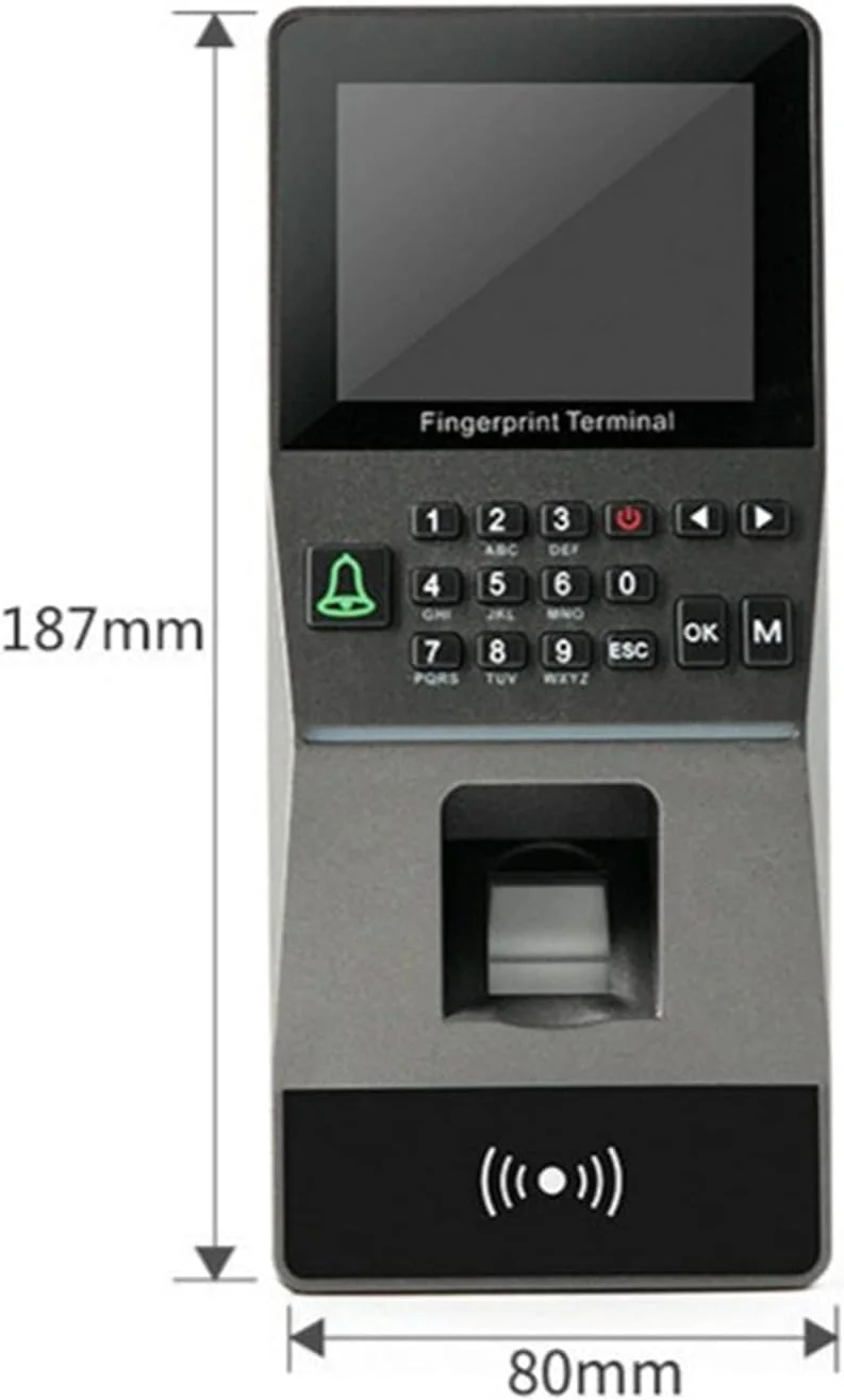 دستگاه کنترل تردد اثر انگشتی با ظرفیت بالا Ryanong Enterprise، قفل درب 2.8 اینچی، دستگاه حضور و غیاب همه کاره، ساعت حضور و غیاب سازمانی