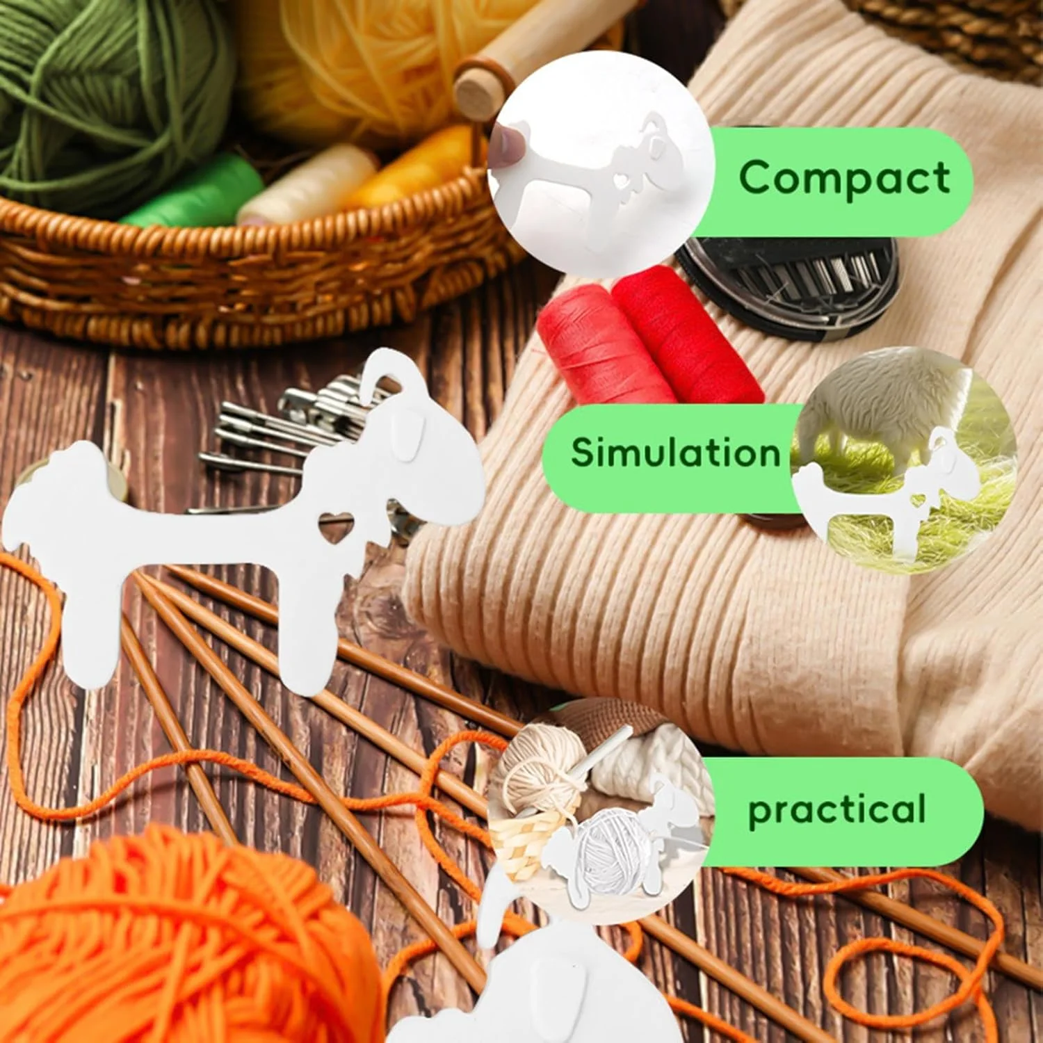 Bobbins for Embroidery Thread - Wool Thread Securing Tool - Sheep Shape Embroidery Floss Storage for Fabric Repair Sewing Classes Craft Enthusiasts Quilting Projects Travel