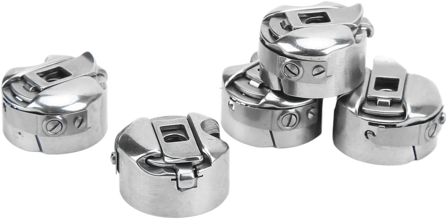 جعبه ماسوره چرخ خیاطی Tnfeeon، 5 عدد لوازم جانبی ماشین تخت صنعتی، فولاد ضد زنگ