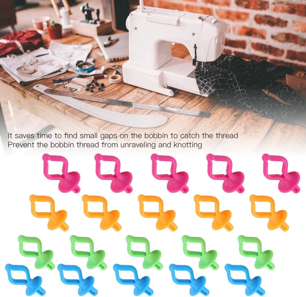 Tnfeeon 40PCS Colorful Bobbin Holder Thread Control Bobbin Holder Clips for Embroidery Quilting and Sewing Thread Tnfeeon 40PCS Colorful Bobbin Holder Thread Control Bobbin Holder Clips for Embroidery Quilting and Sewing Thread