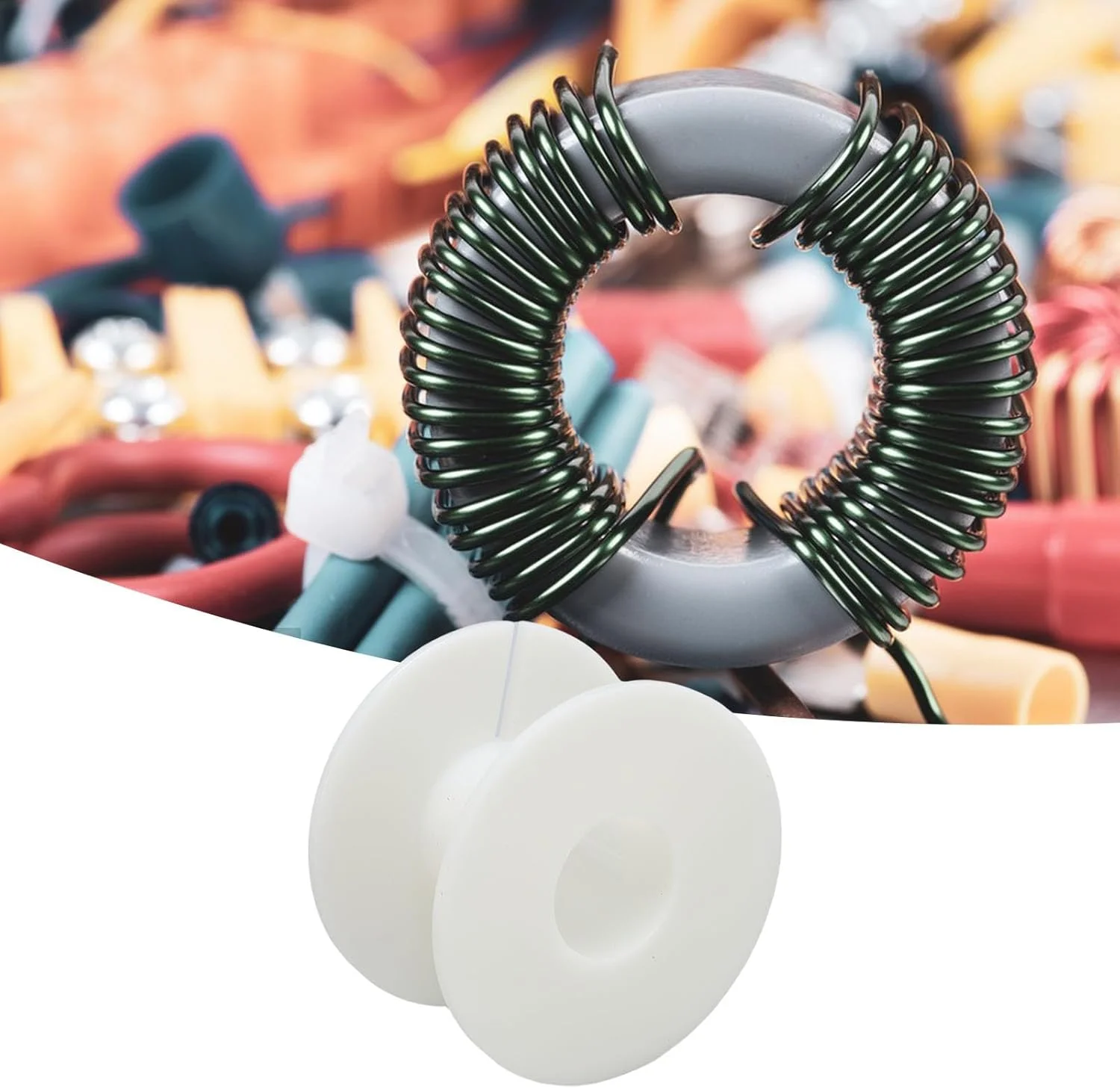 قرقره سیم خالی Cryfokt، قرقره سیم نخ پلاستیکی ABS قابل استفاده مجدد برای سیم پیچ القایی