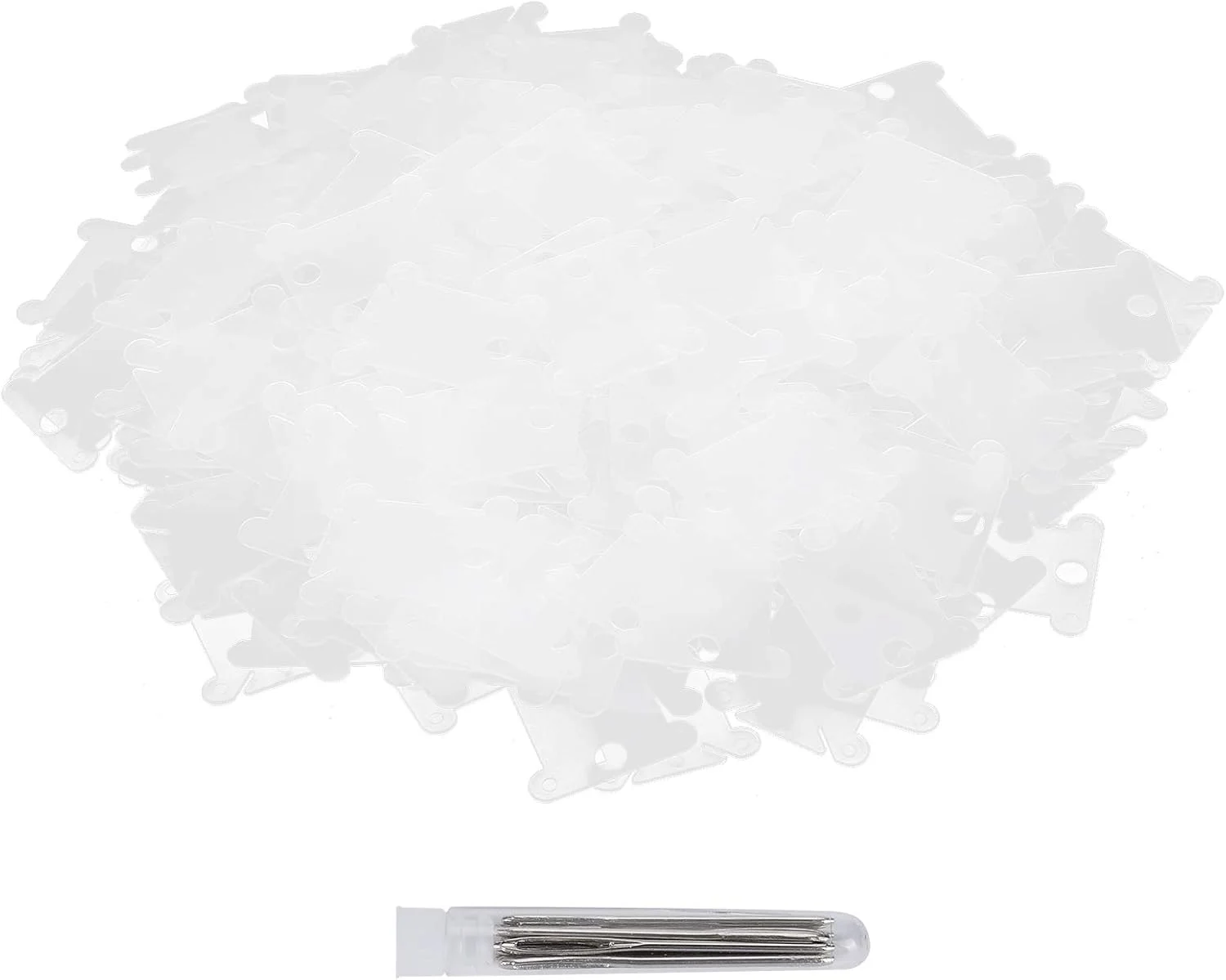 کارت نخ قرقره 300 عددی Tnfeeon، صفحه سیم پیچی پلاستیکی شفاف برای گلدوزی و خیاطی، ابزار نگهدارنده نخ کوک متقاطع، ساده و کارآمد، مرتب سازی و دسته بندی، بادوام