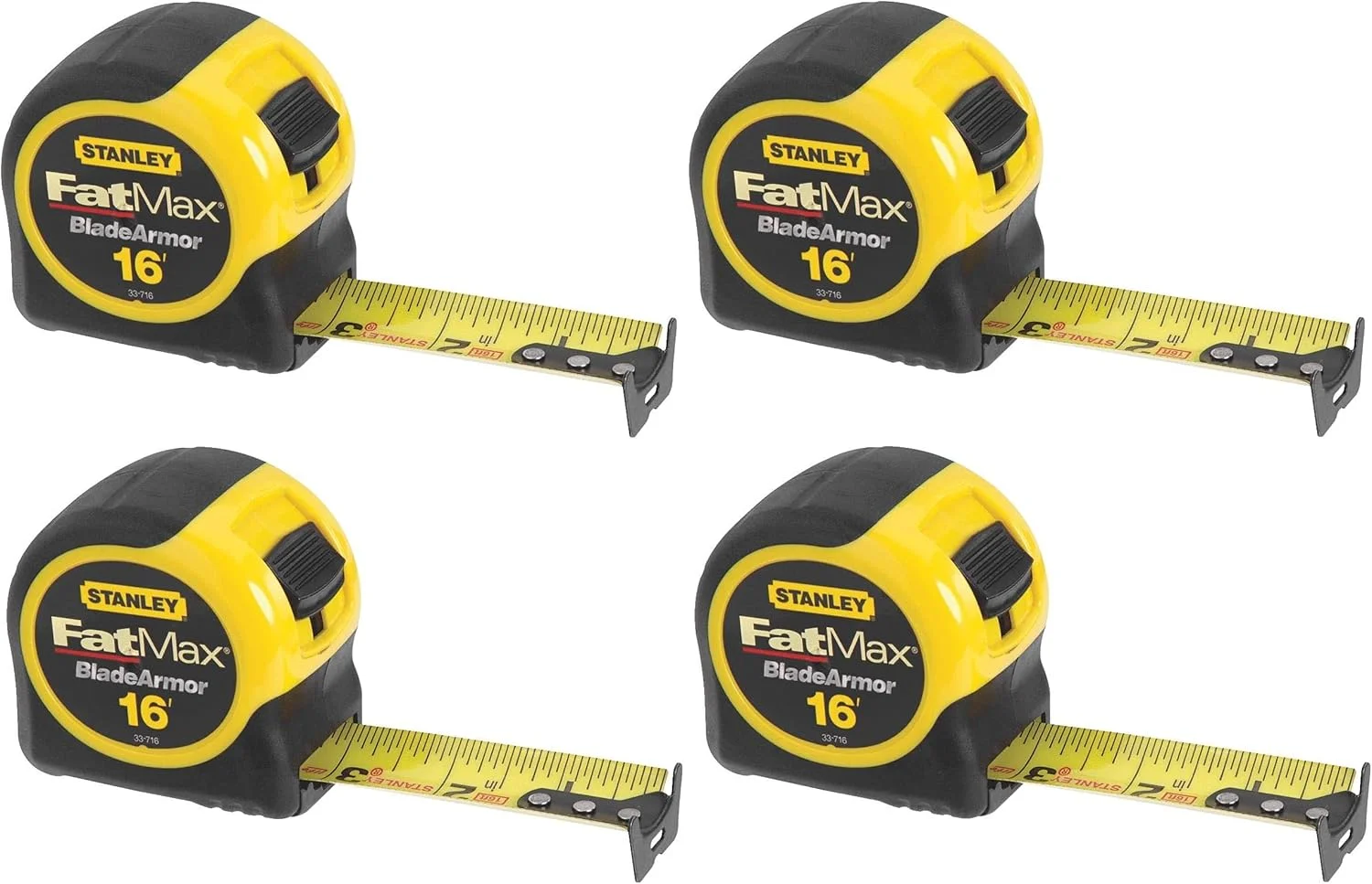 متر نواری 4 عددی استنلی FatMax مدل 33-716 با طول 4.8 متر و عرض 3.1 سانتیمتر متر نواری 4 عددی استنلی FatMax مدل 33-716 با طول 4.8 متر و عرض 3.1 سانتیمتر