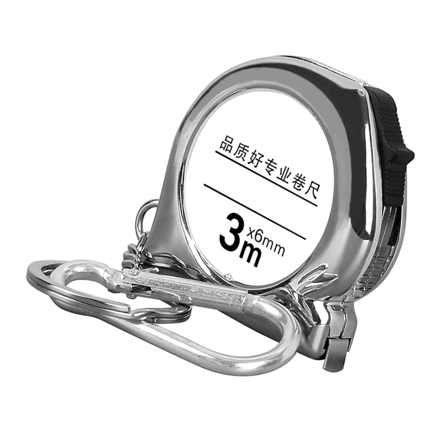 متر نواری فولادی جمع و جور جاکلیدی، ابزار اندازه گیری قابل حمل سبک و راحت، اندازه جیبی، متر نواری فولادی، مقیاس واضح، اندازه مینی برای سگک کوهنوردی