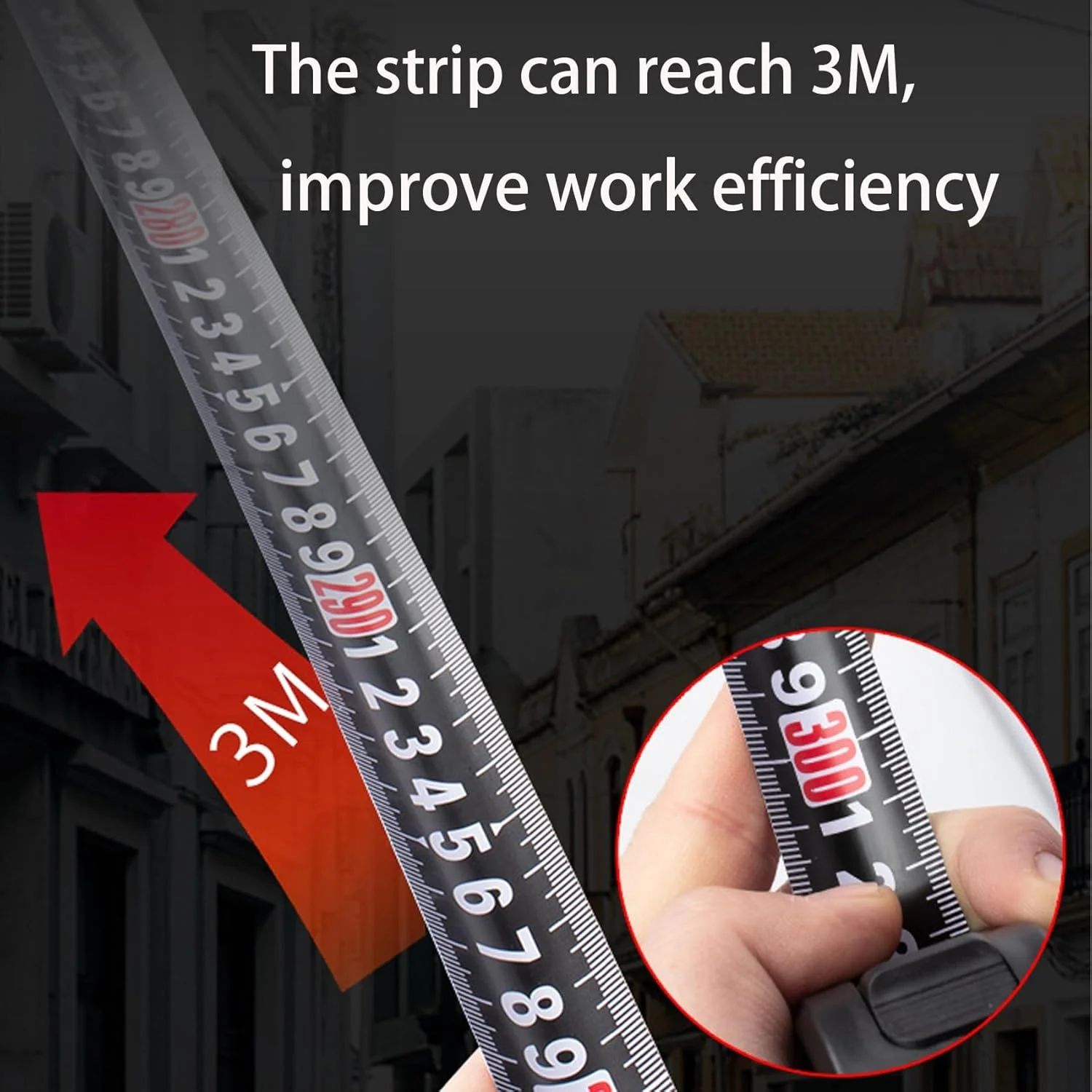 متر نواری جمع شونده TERRIFI به طول 7.5 متر (25 فوت) با مقیاس متریک و اینچی، تیغه استیل ضد زنگ، بادوام و خوانا، خود قفل شونده، طراحی توخالی، کنترل جمع شدن (طلایی مشکی)