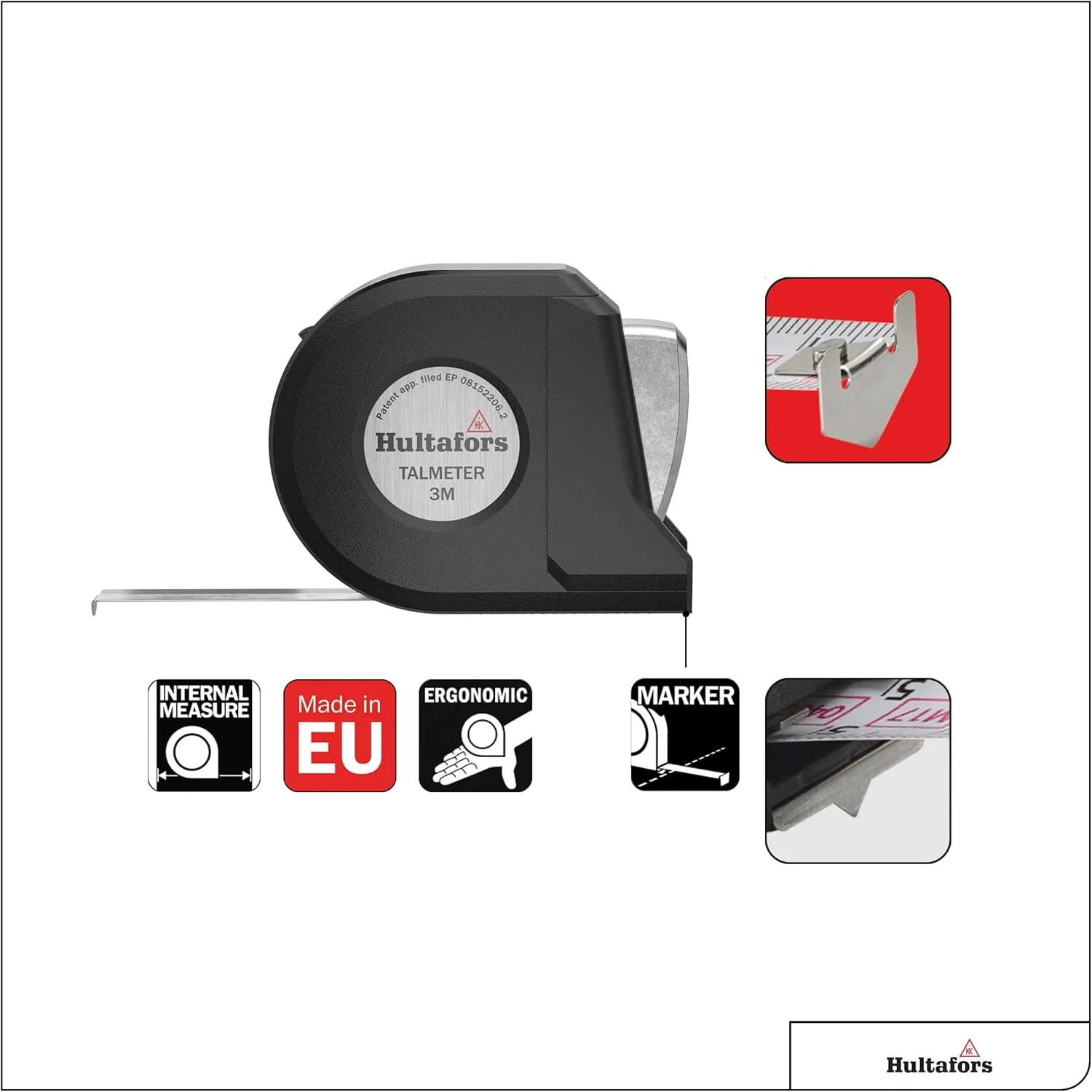 متر نواری علامت گذاری هولتافورس تالمتر 3 متری 16 میلی متری