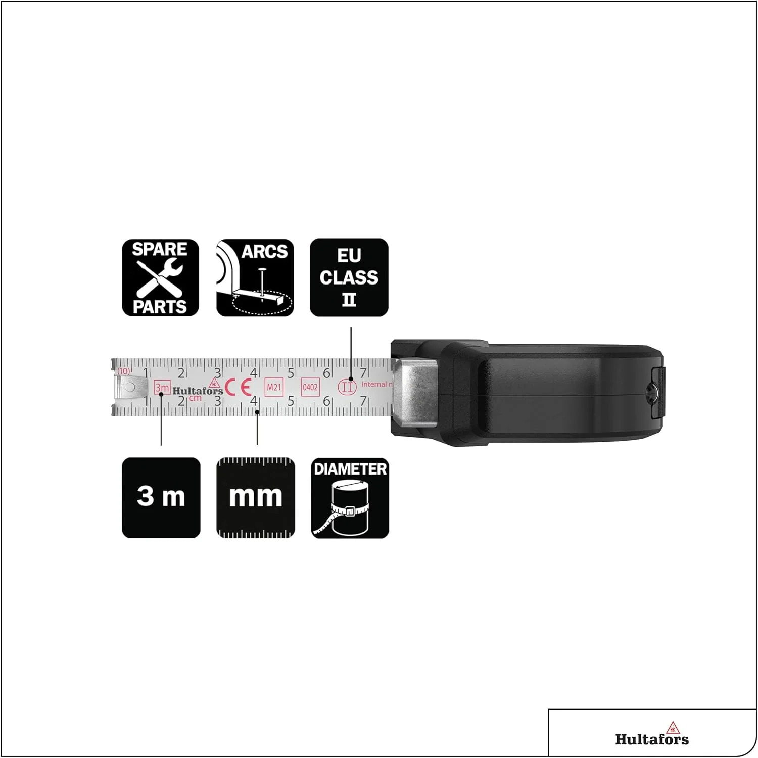 متر نواری علامت گذاری هولتافورس تالمتر 3 متری 16 میلی متری