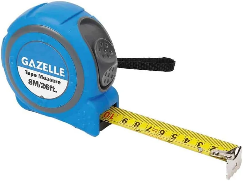 متر نواری 8 متری (26 فوتی) Gazelle با روکش لاستیکی