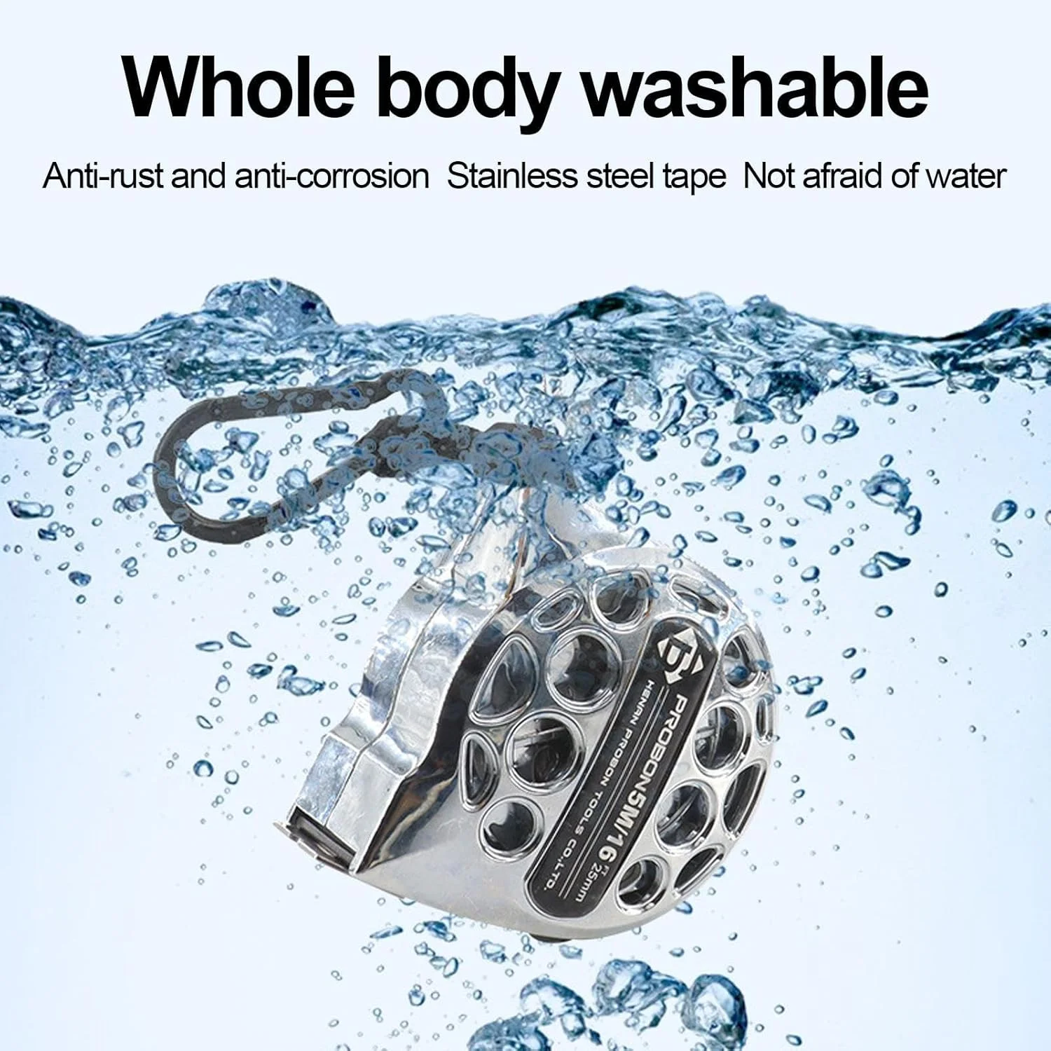 متر نواری استیل ضد زنگ - متر نواری قابل افزایش طول | خط کش ضد آب برای ساخت و ساز، نجاری، مهندسی، کارگاه خانگی، محل کار