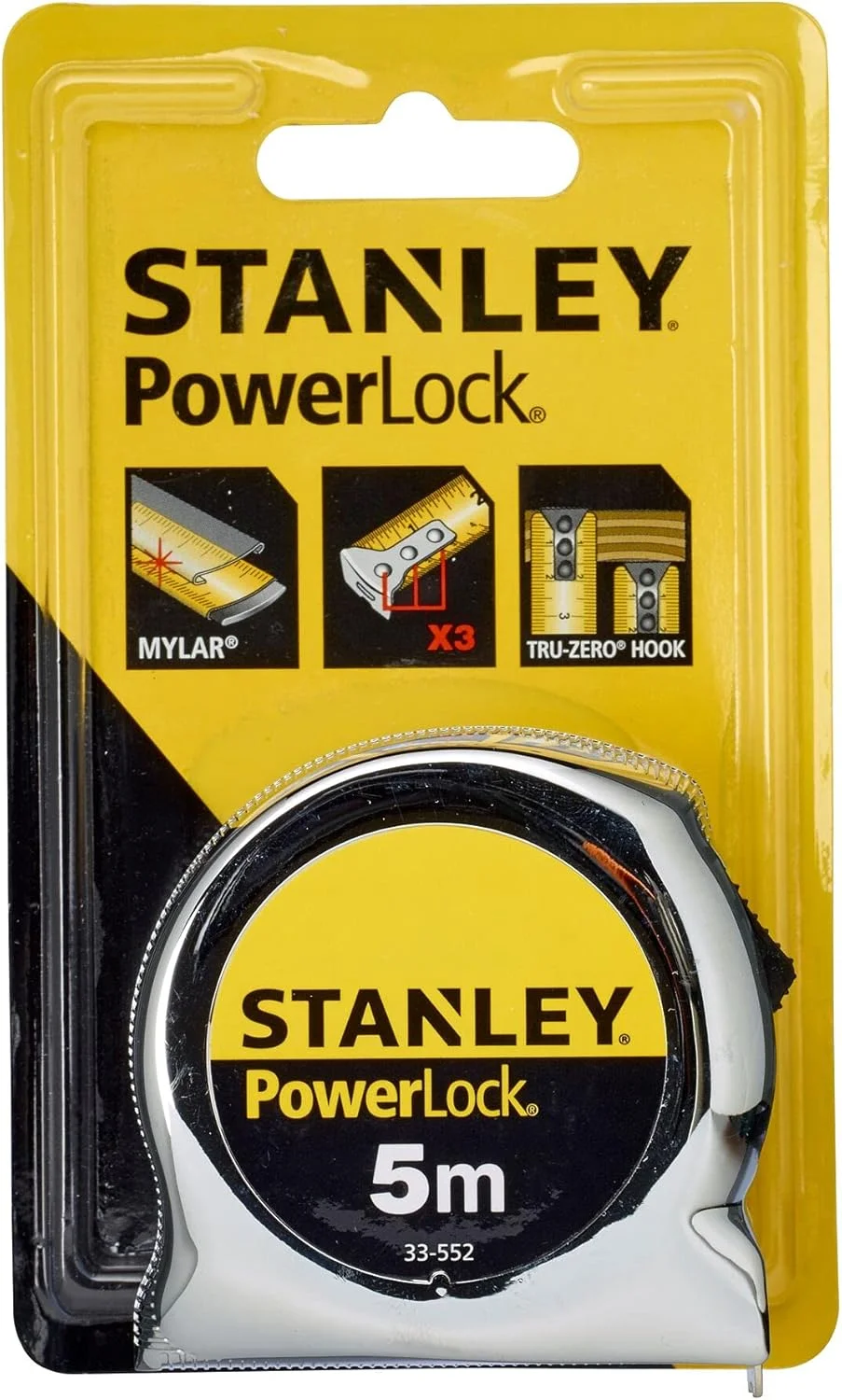 متر نواری استنلی میکرو پاورلاک 5 متری 0-33-552