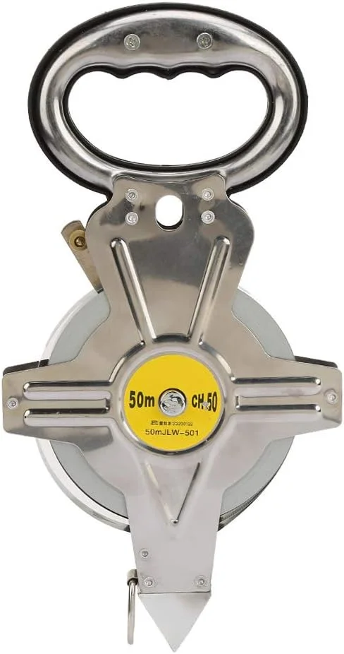 متر نواری 50 متری استیل زومینی، ابزار جمع شونده برای نقشه برداری و ساخت و ساز مهندسی