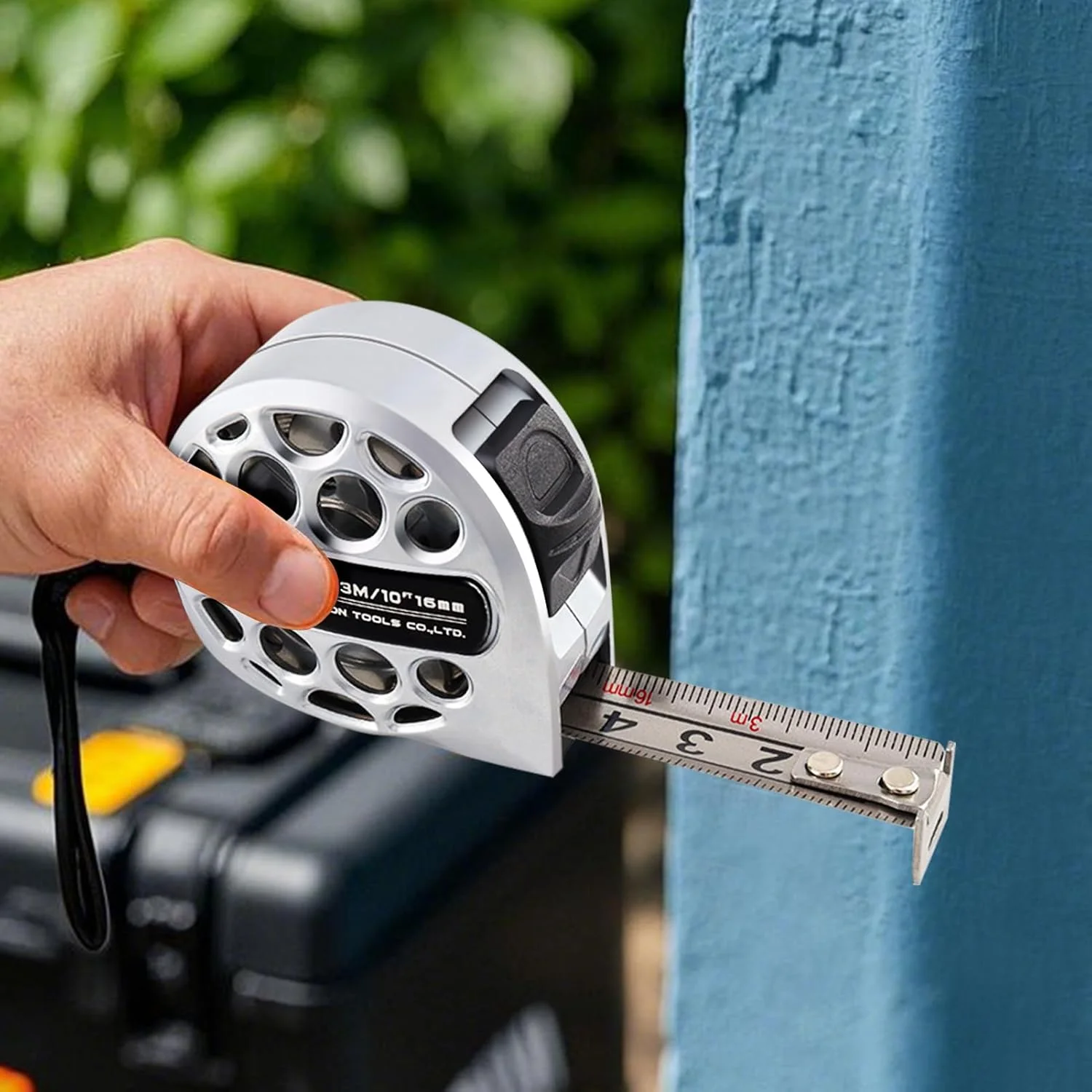 متر نواری جمع شونده - متر نواری قابل گسترش، خط کش ضد آب برای مهندسی، نجاری، کارگاه خانگی، محل کار، گاراژ، کار دقیق در فضای باز