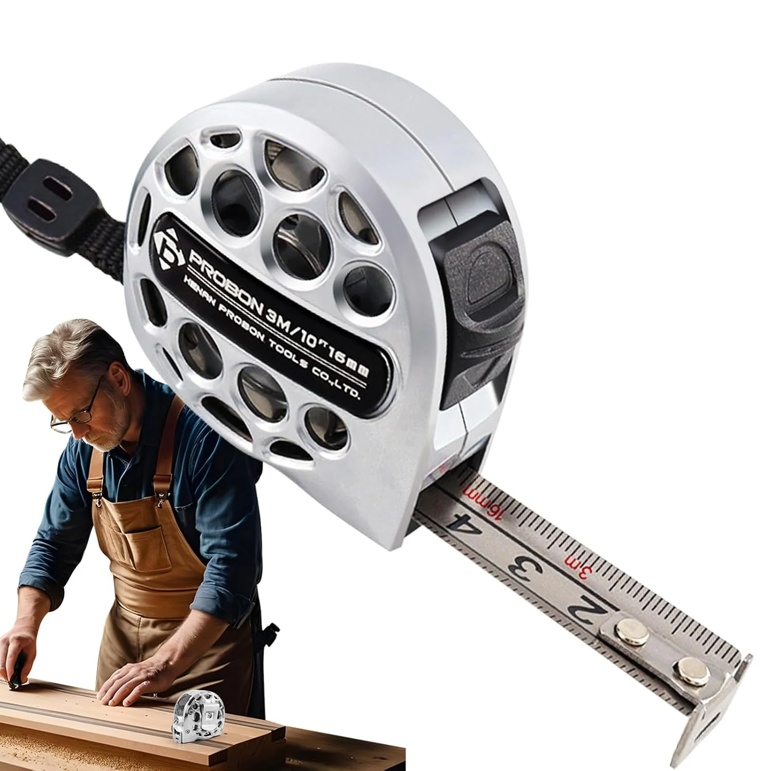 متر نواری استیل ضد زنگ - متر نواری قابل افزایش طول | خط کش ضد آب برای ساخت و ساز، نجاری، مهندسی، کارگاه خانگی، محل کار