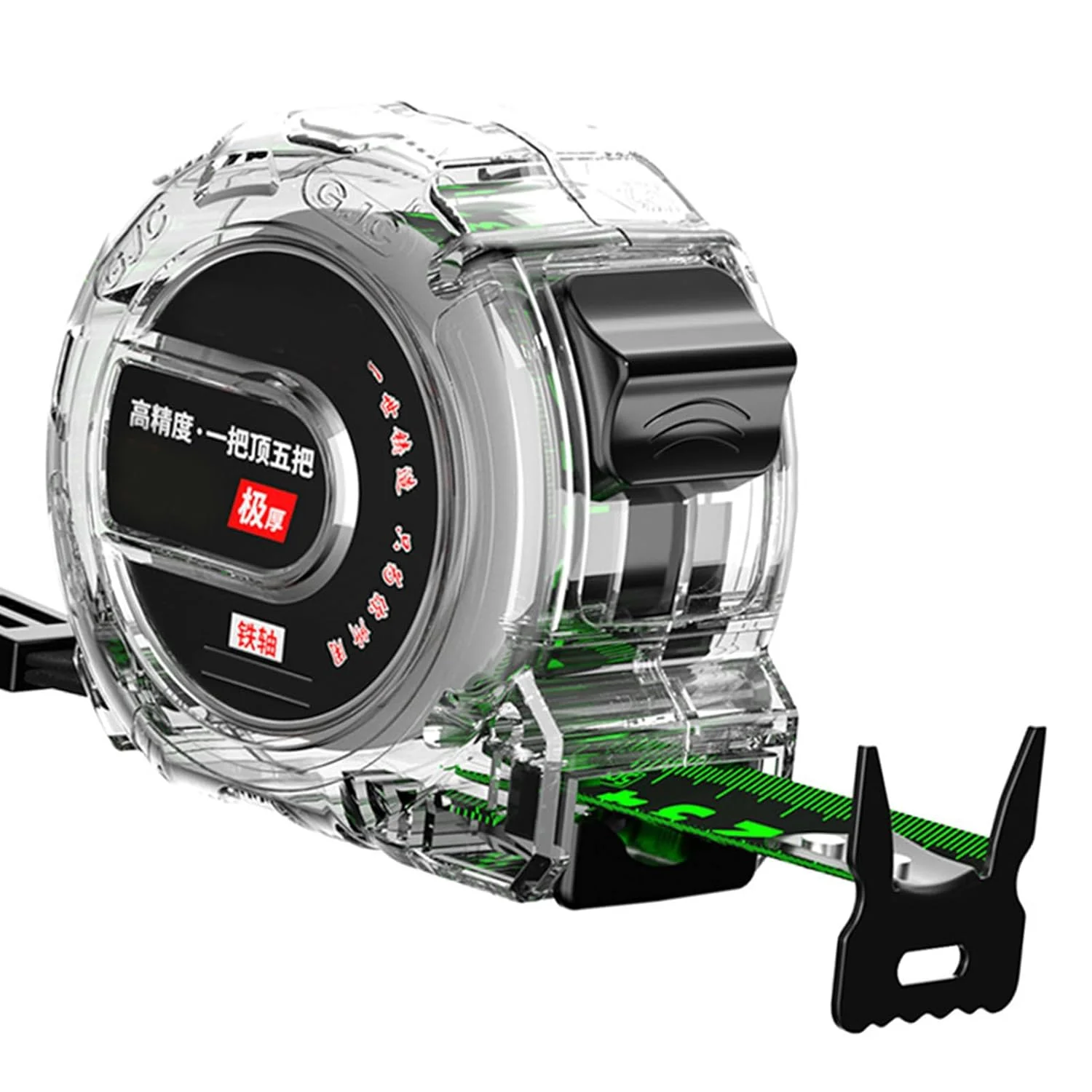 متر نواری استیل ضد زنگ با روکش الکتروپلیت بادوام Fdit، با جعبه شفاف و ابزار نجاری مناسب برای محیط های کاری مختلف به همراه جعبه خط کش نجاری (10 متر / 32.8 فوت)