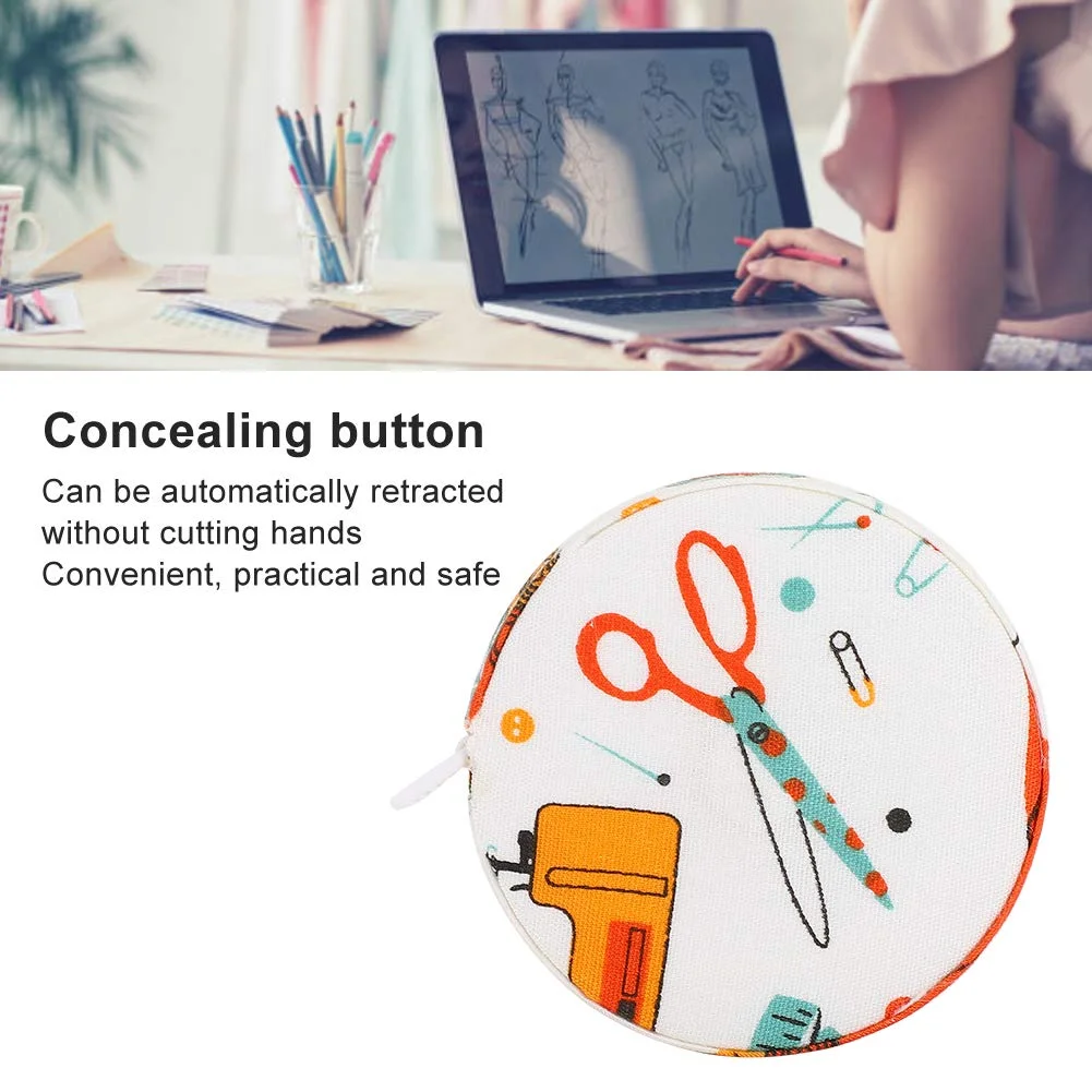 10 عدد متر نواری، متر نواری، خط کش جمع شونده با مقیاس دو طرفه، متر نواری پارچه ای برای خیاطی، اندازه گیری و دوخت، خط کش قابل حمل