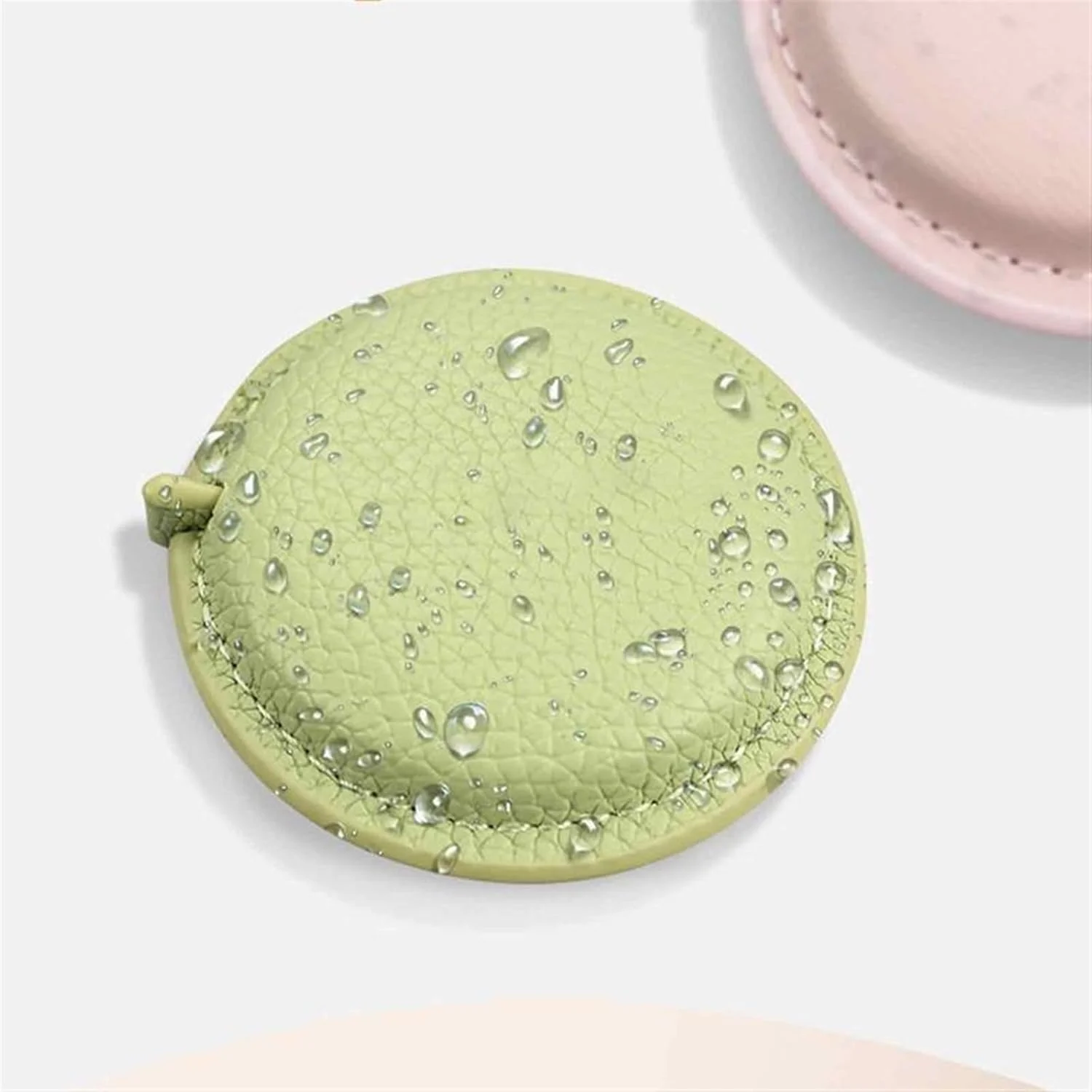 متر نواری TEDNIDS، متر نواری نرم جمع شونده با روکش چرمی، متر جیبی با مقیاس دوگانه، خط کش انعطاف پذیر برای اندازه گیری پارچه و بدن (آبی تیره)