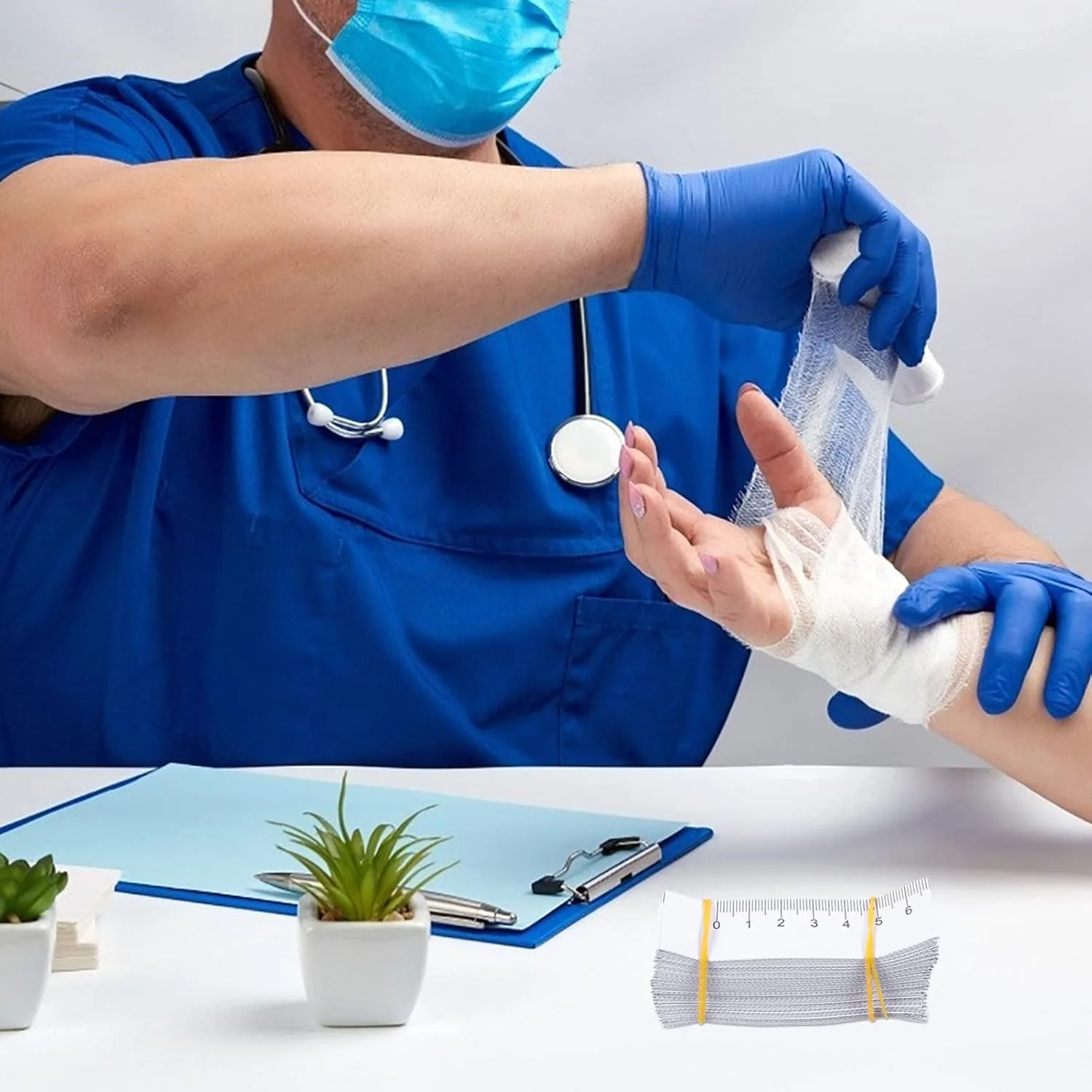 نوار اندازه گیری کاغذی 1 متری DOITOOL، بسته 100 عددی خط کش های یکبار مصرف برای اندازه گیری زخم، نوار اندازه گیری دور سر دو طرفه، مورد استفاده در آموزش و پرورش برای اندازه گیری سر نوزادان در کلینیک ها، کلاس های درس و دفاتر