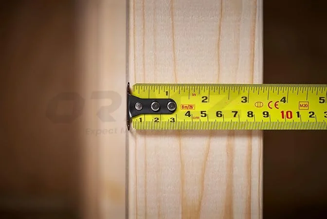 متر نواری حرفه ای ORACZ، متر نواری ضخیم، متر نواری خود قفل شونده، خوانا، دارای نوک مغناطیسی و بدنه جمع شونده، ضد زنگ و ضد خش (5 متر/16 فوت)