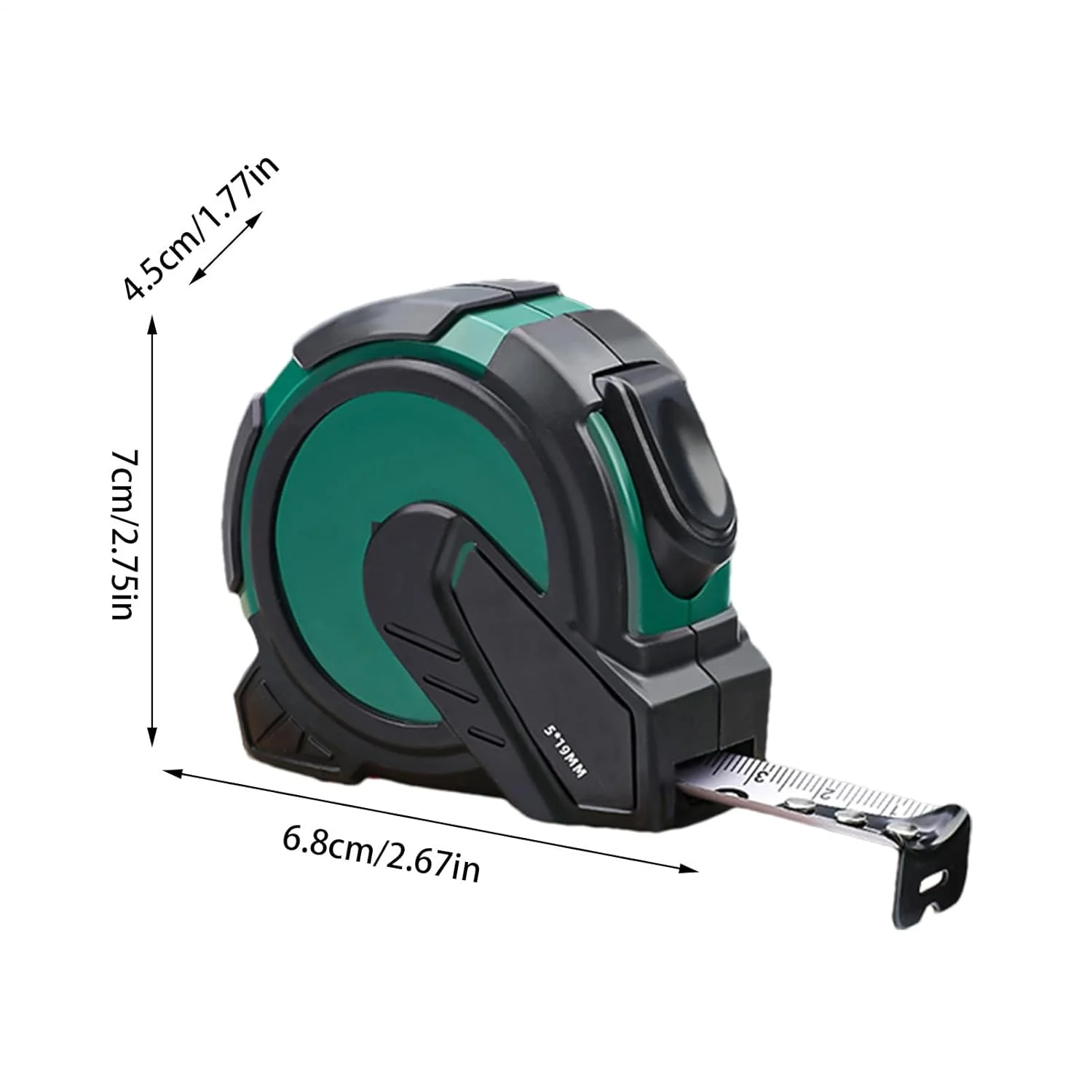 متر نواری سنگین، ابزار متر نواری بادوام، متر قفل شونده جمع شونده استیل ضد زنگ فشرده برای پروژه های اندازه گیری، نجاری، صنایع دستی، ساخت و ساز، بهبود دقت خانه