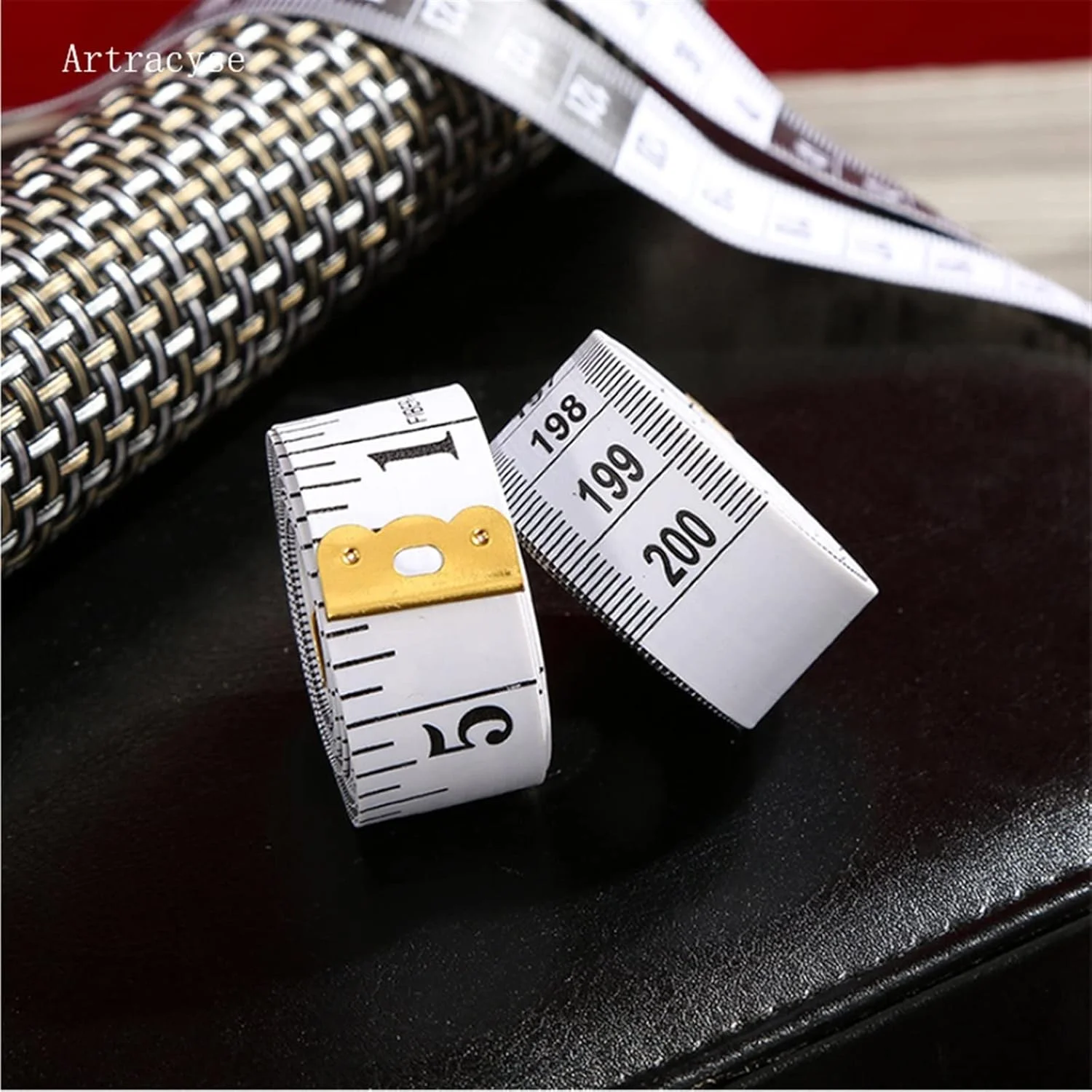 متر خیاطی TEDNIDS، متر نواری نرم، دو طرفه، مناسب خیاطی، اندازه گیری بدن، انعطاف پذیر، مناسب برای کاهش وزن، مصارف پزشکی، خیاطی و صنایع دستی (سفید)